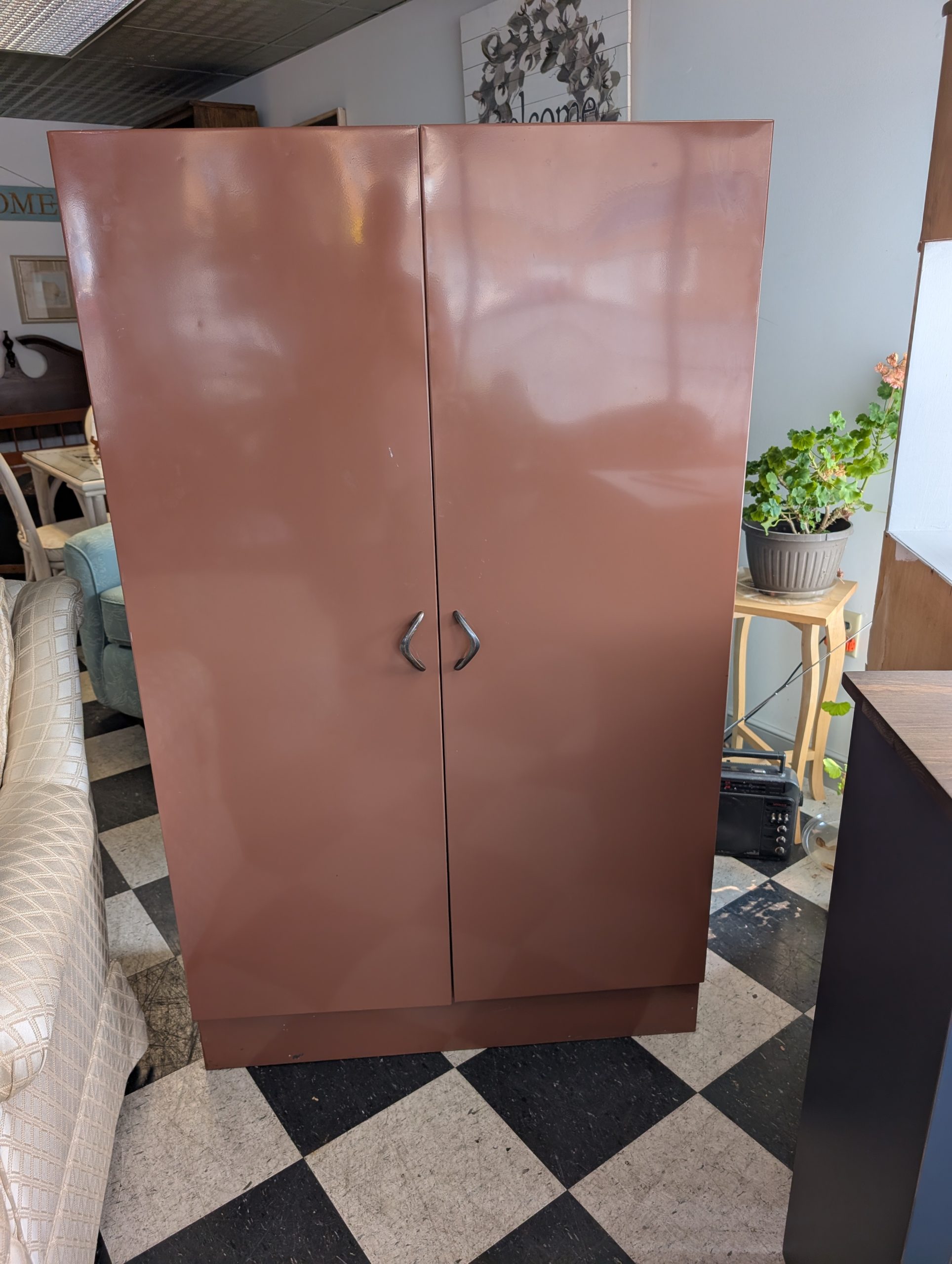 Brown Metal Utility Cabinet