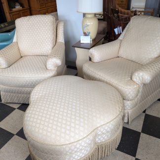 Beige Lounge Chair Set