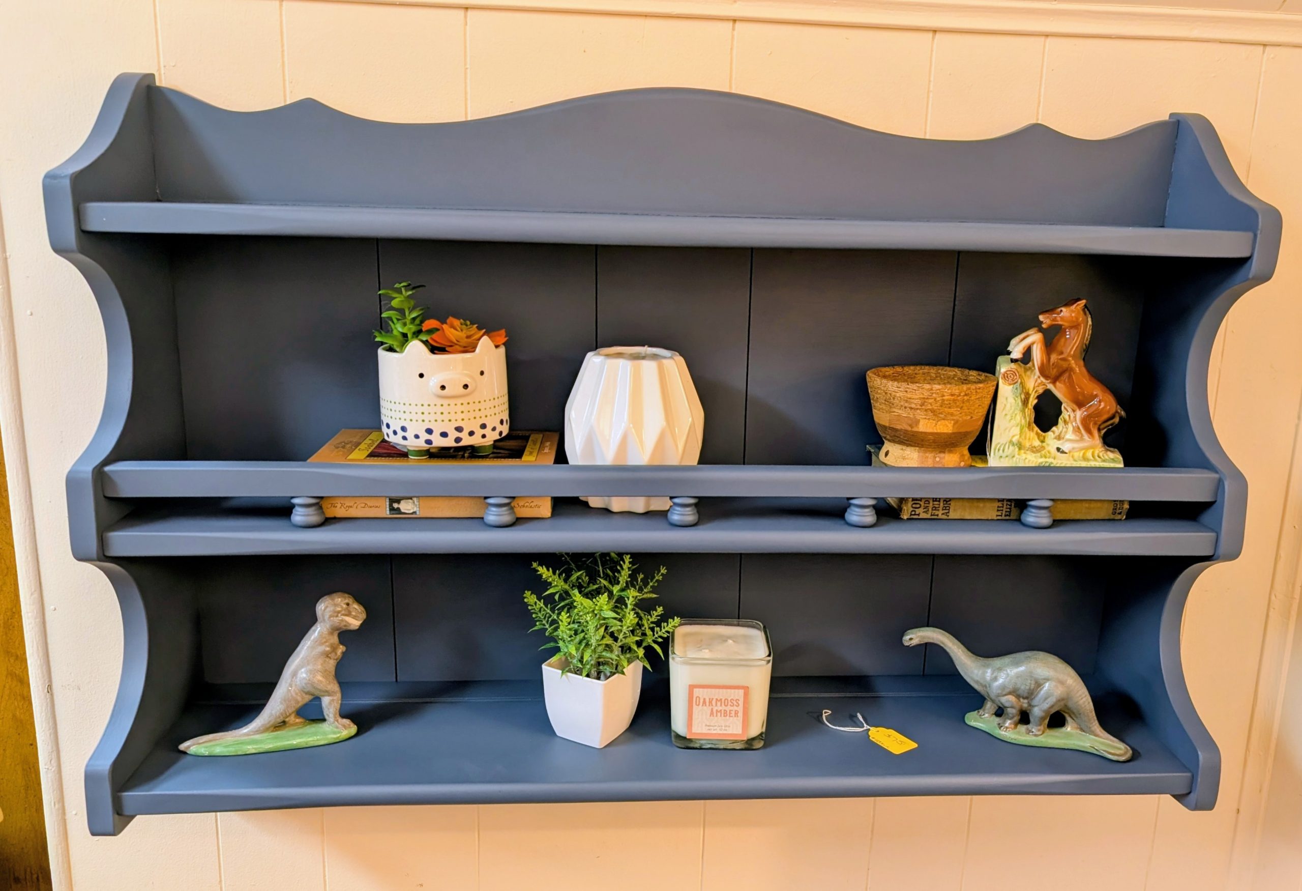 Coastal Blue Trinket Display Shelf