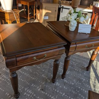 Cherry Finish End Table Set