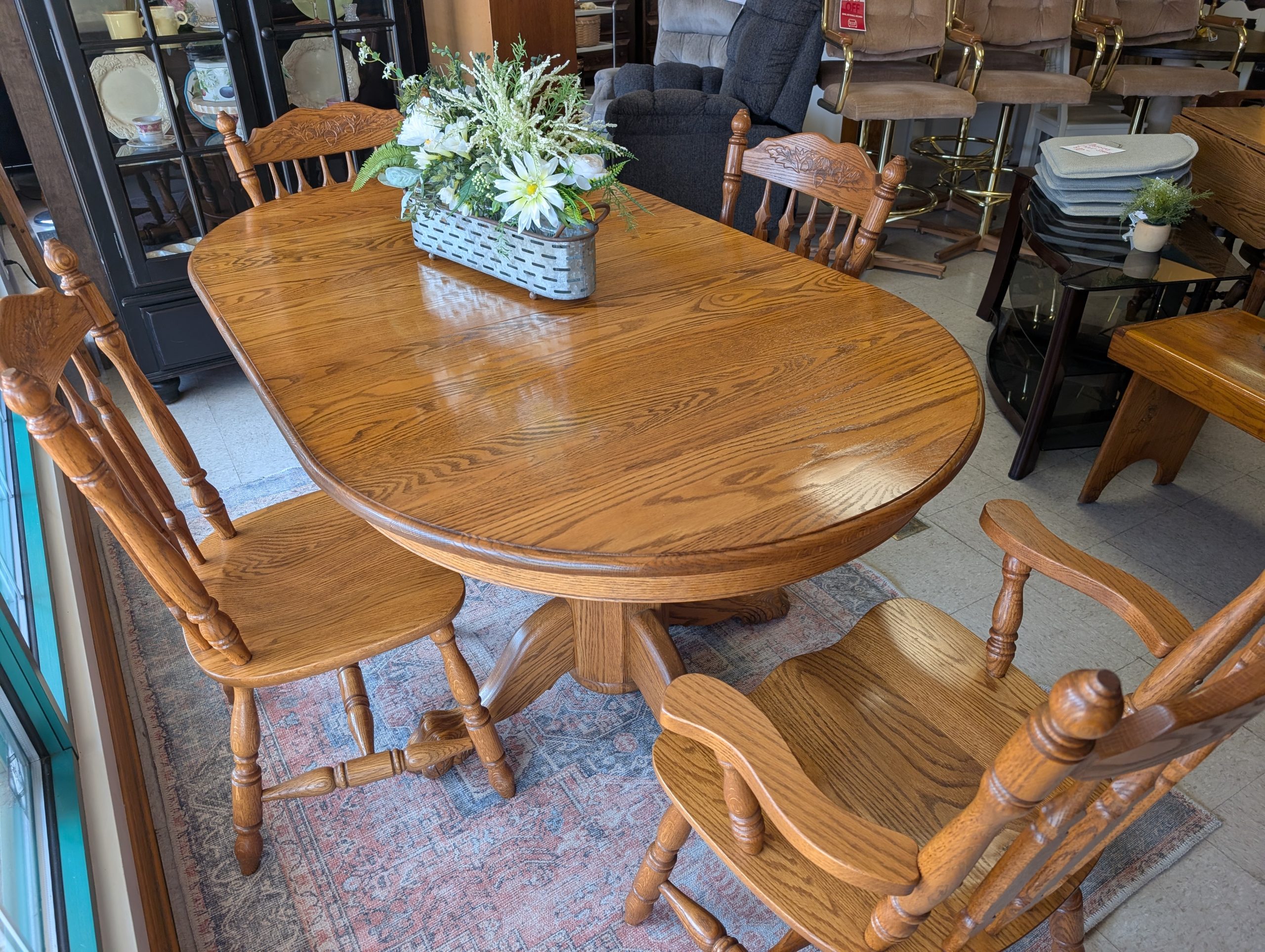 Double Pedestal Table Set