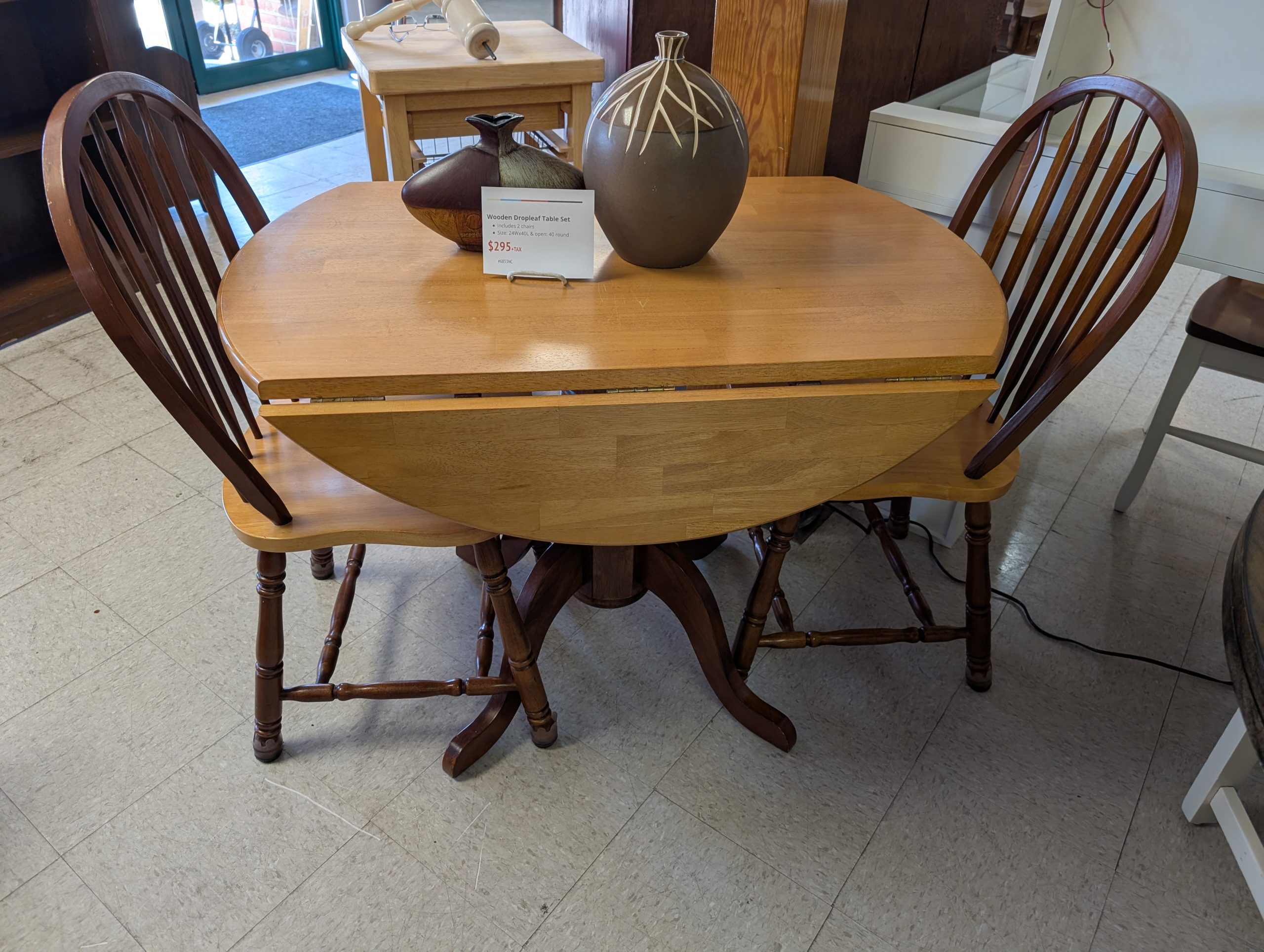 Wooden Dropleaf Table Set