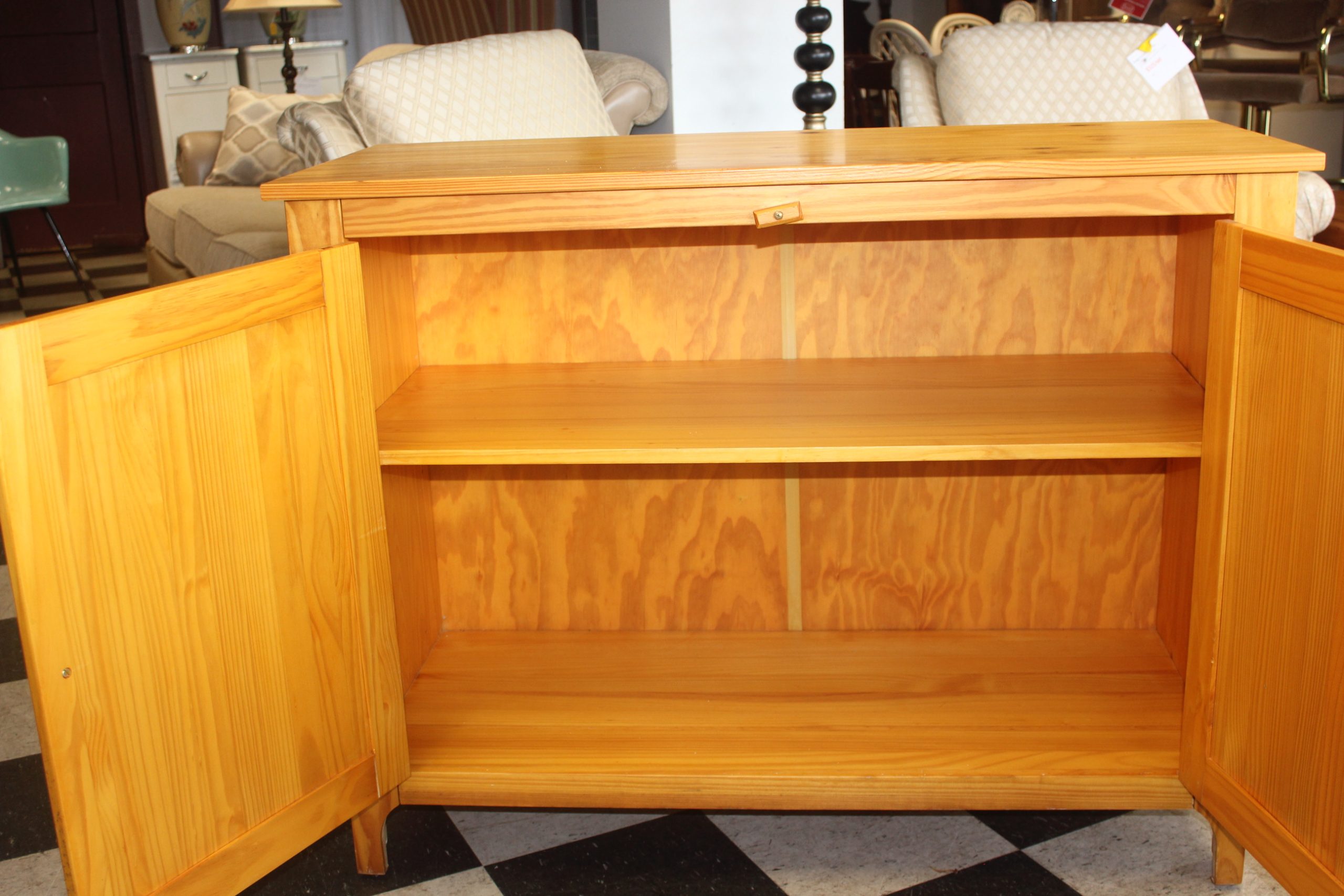 Pine 2 Door Storage Cabinet - Image 2
