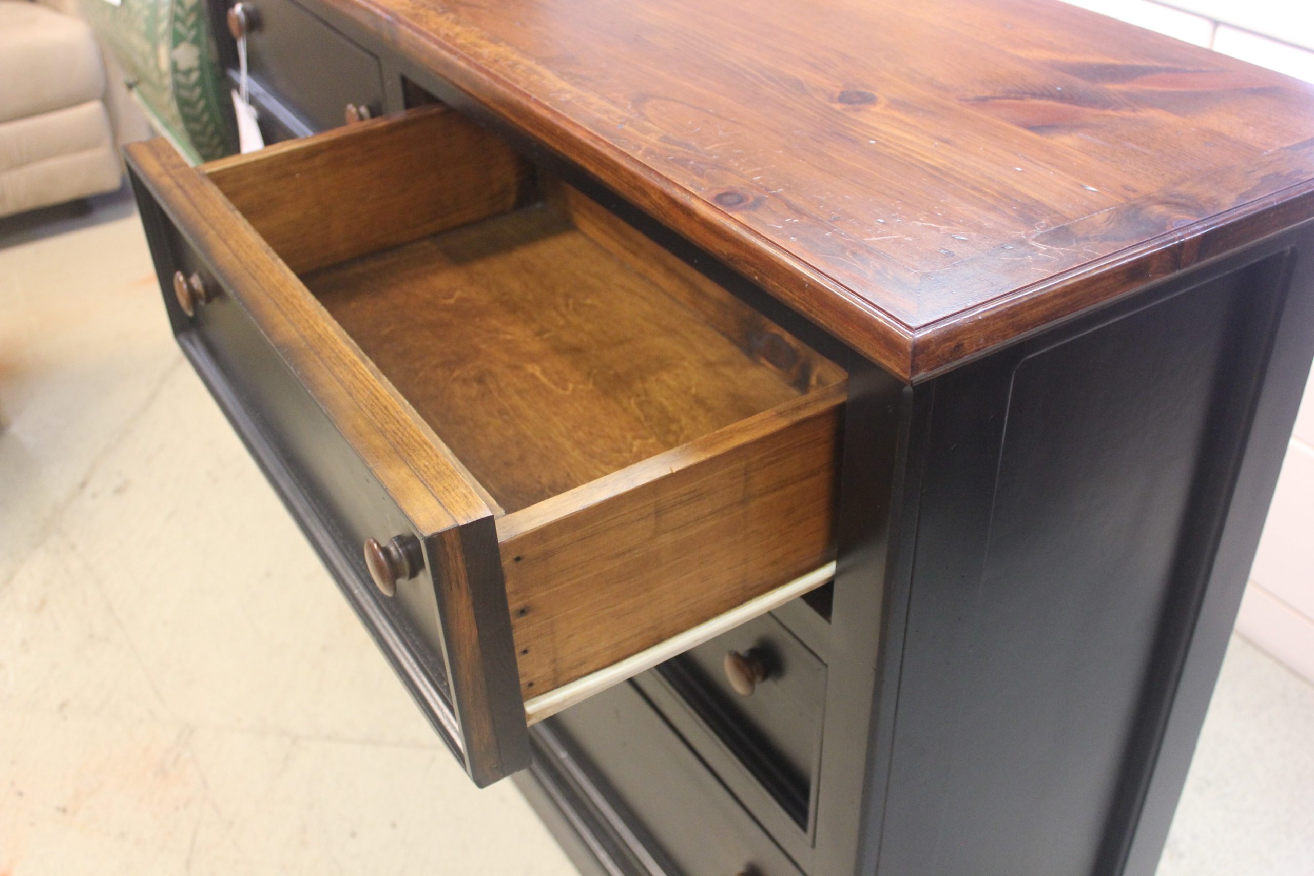 Black & Pine Dresser Base - Image 3
