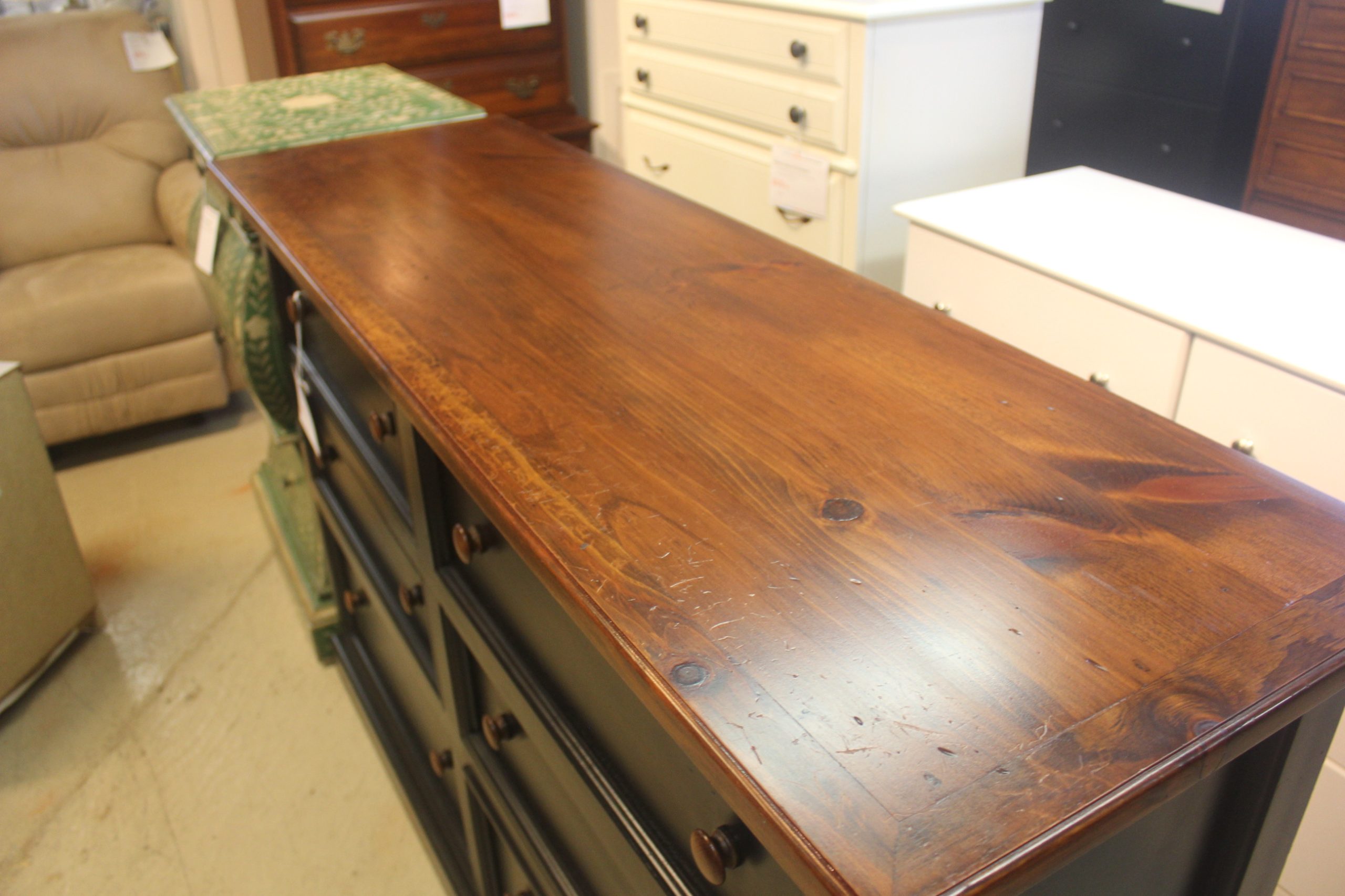 Black & Pine Dresser Base - Image 2