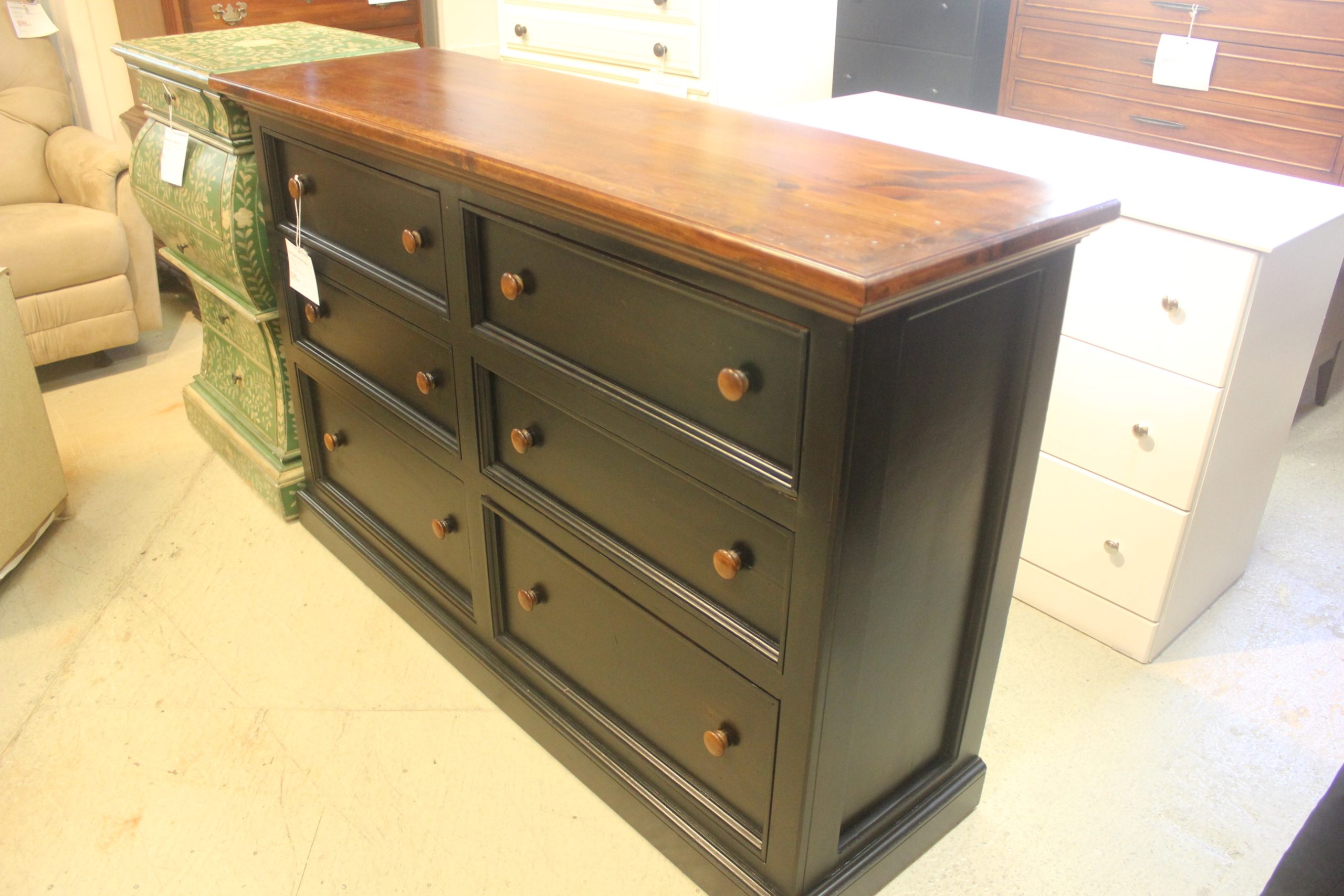 Black & Pine Dresser Base