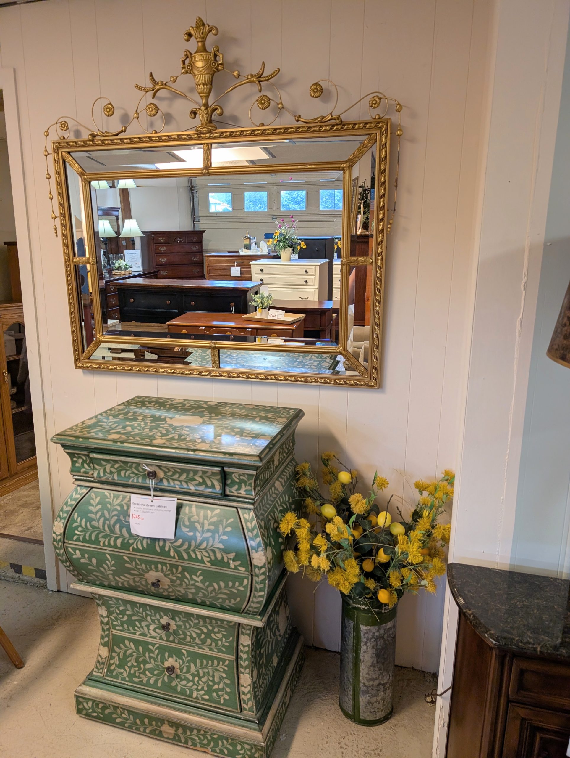 Ornate Gold Finish Mirror - Image 2