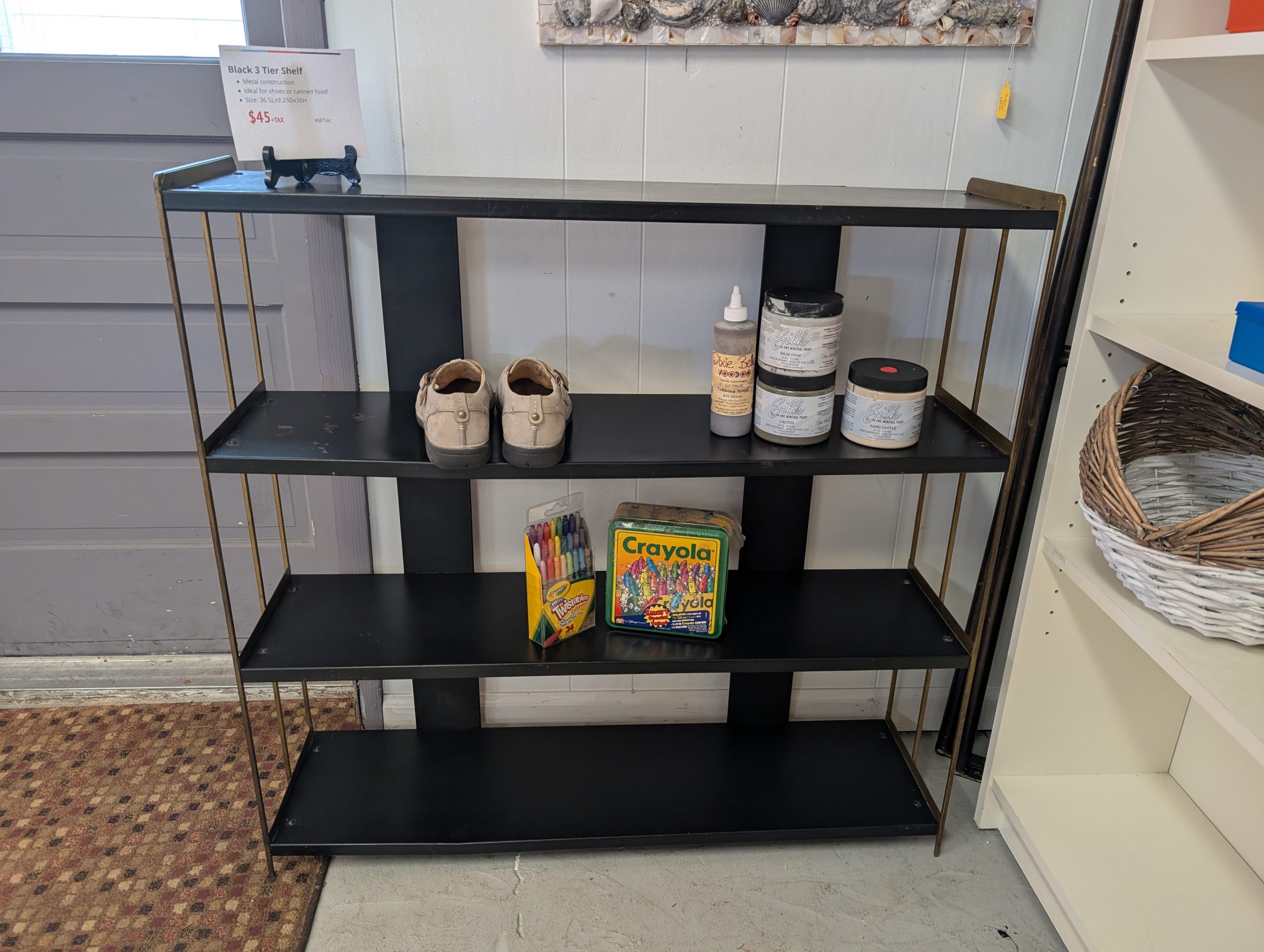 Black 3 Tier Shelf