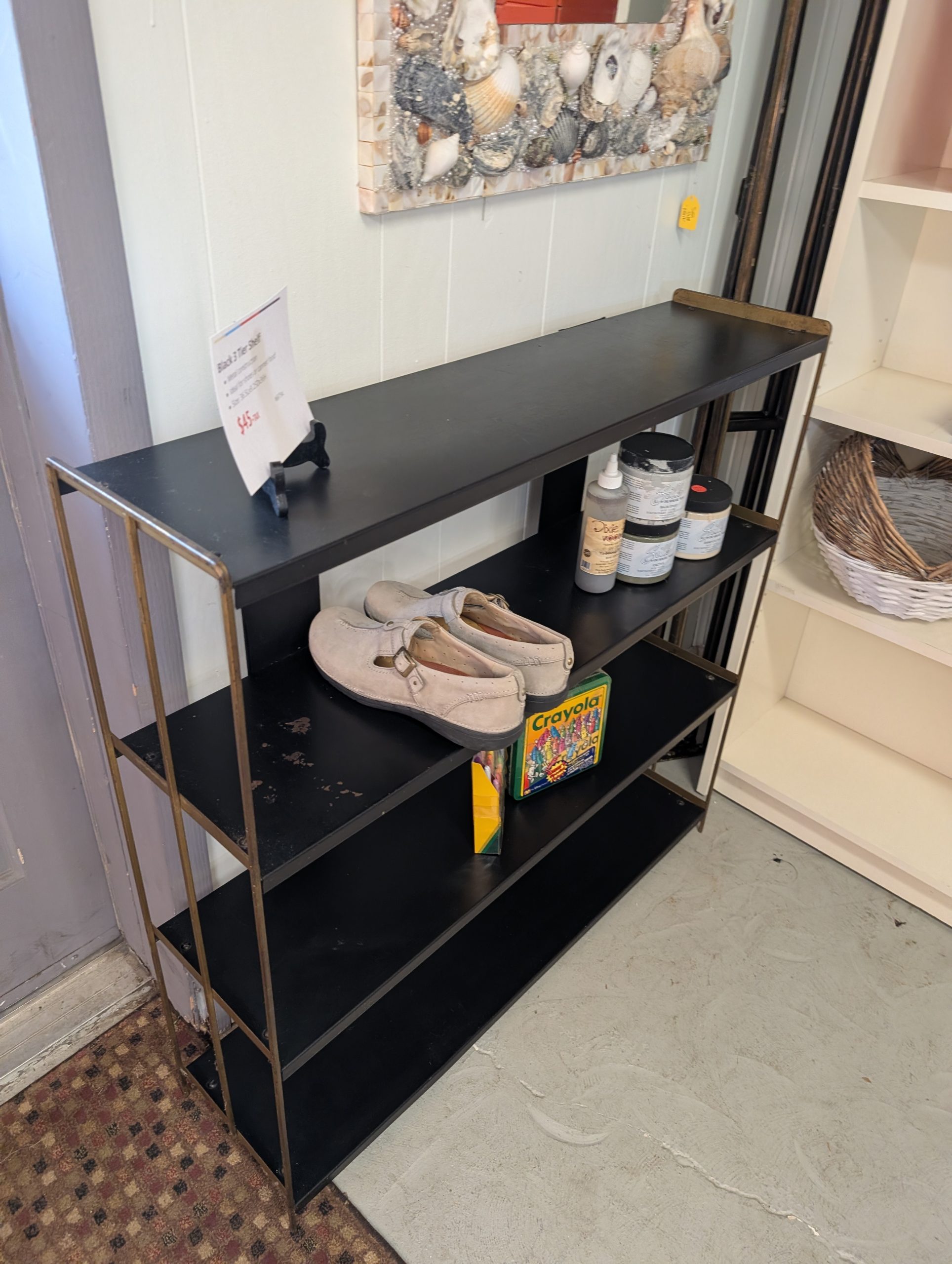 Black 3 Tier Shelf - Image 2