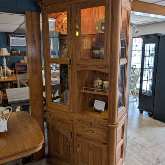 Hardwood Oak Display Cabinet