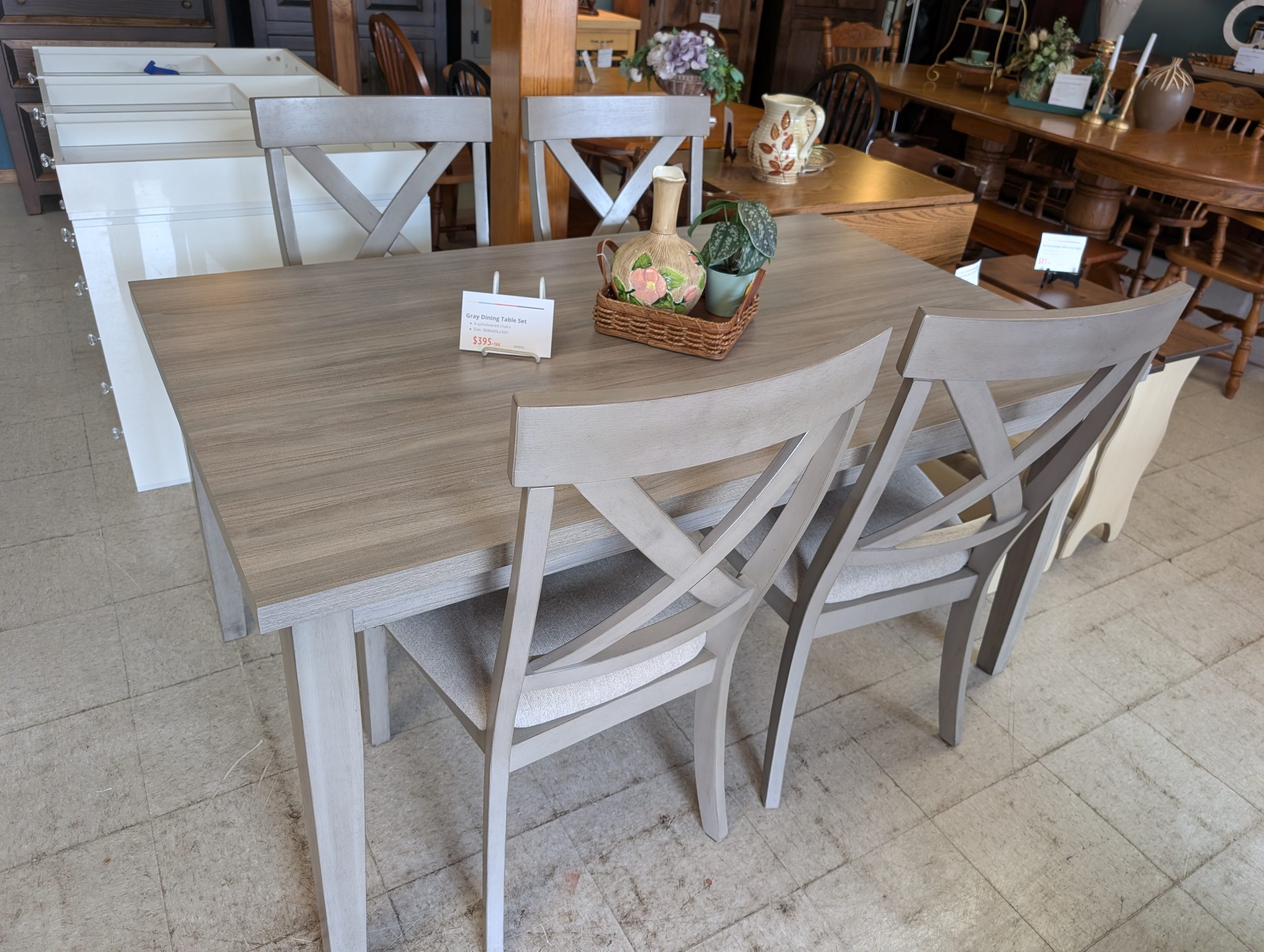 Gray Dining Table Set