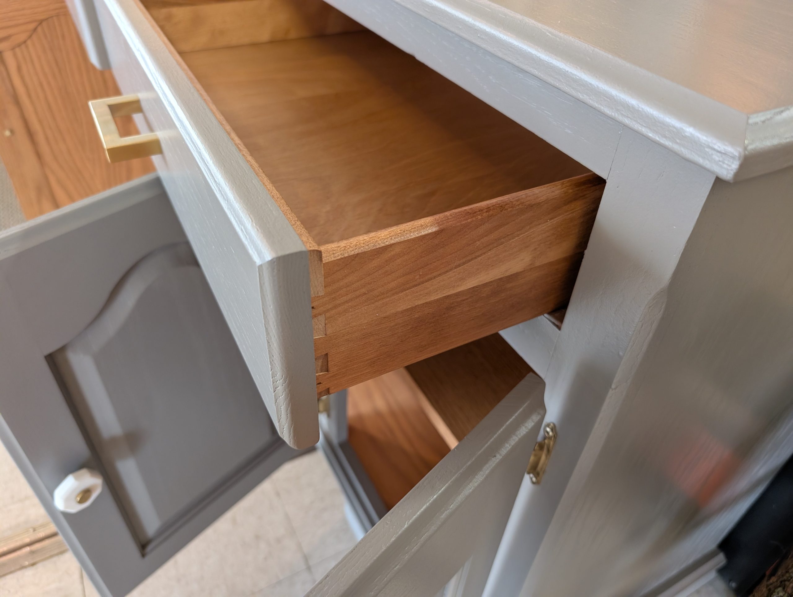 Painted Gray Buffet - Image 4