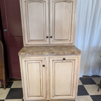 Light Finish Storage Cabinet Set