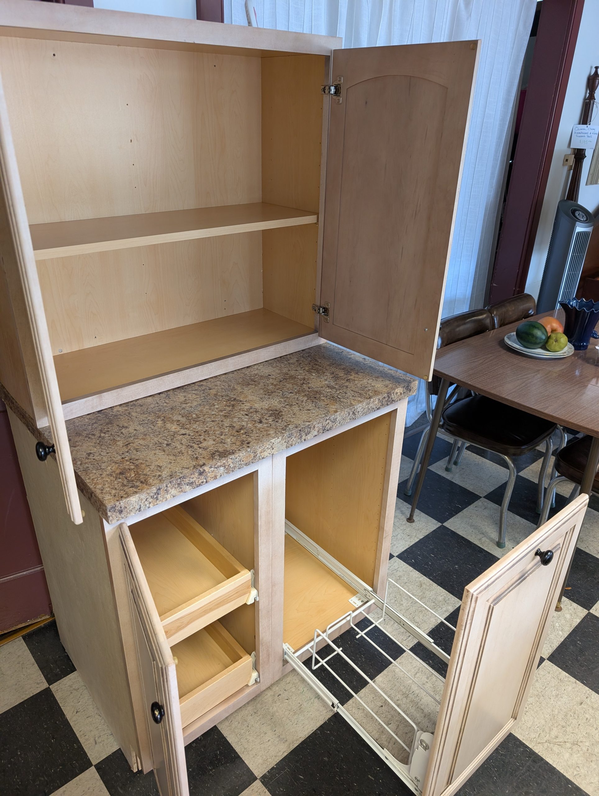 Light Finish Storage Cabinet Set - Image 3