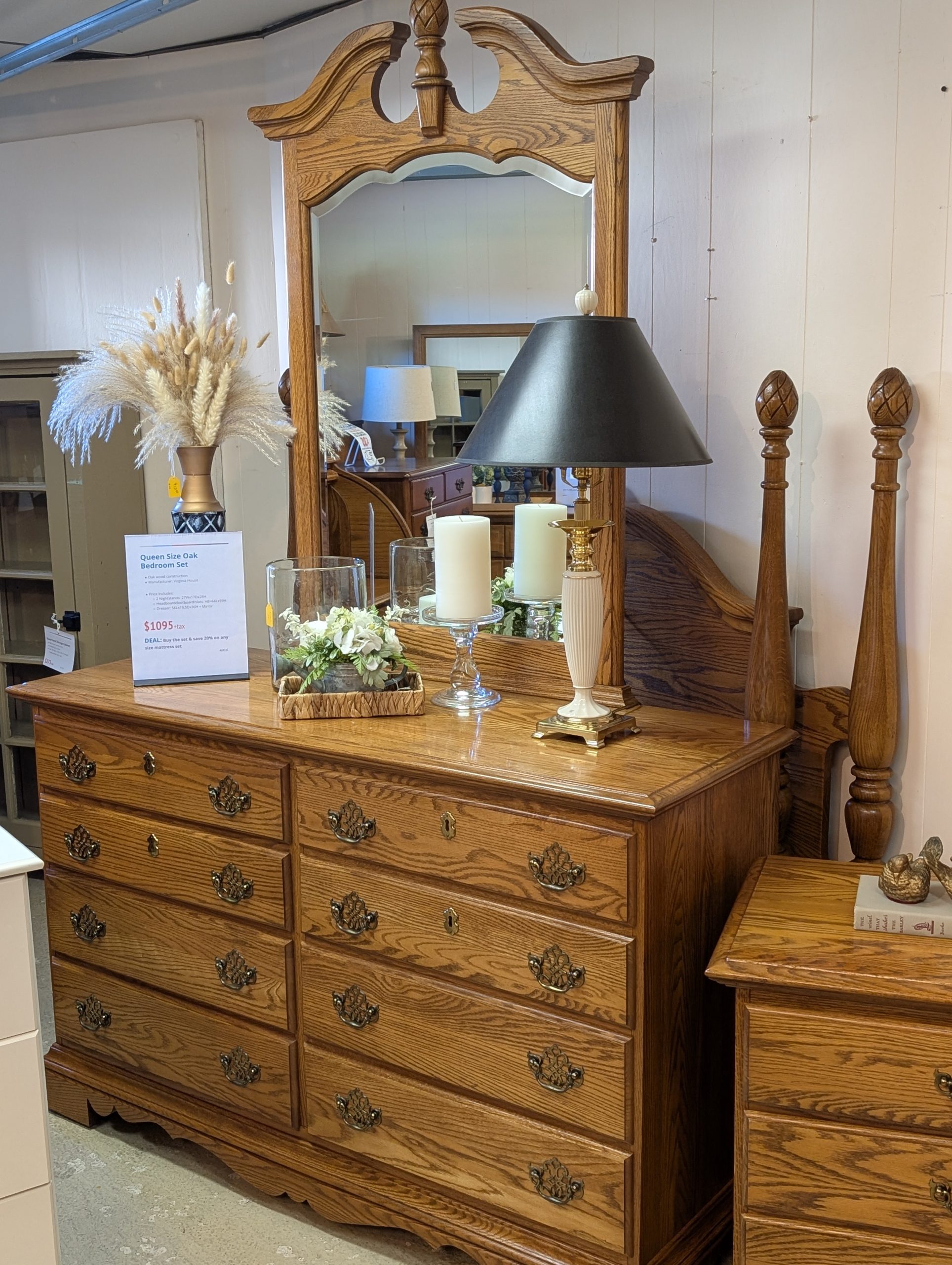 Queen Size Oak Bedroom Set