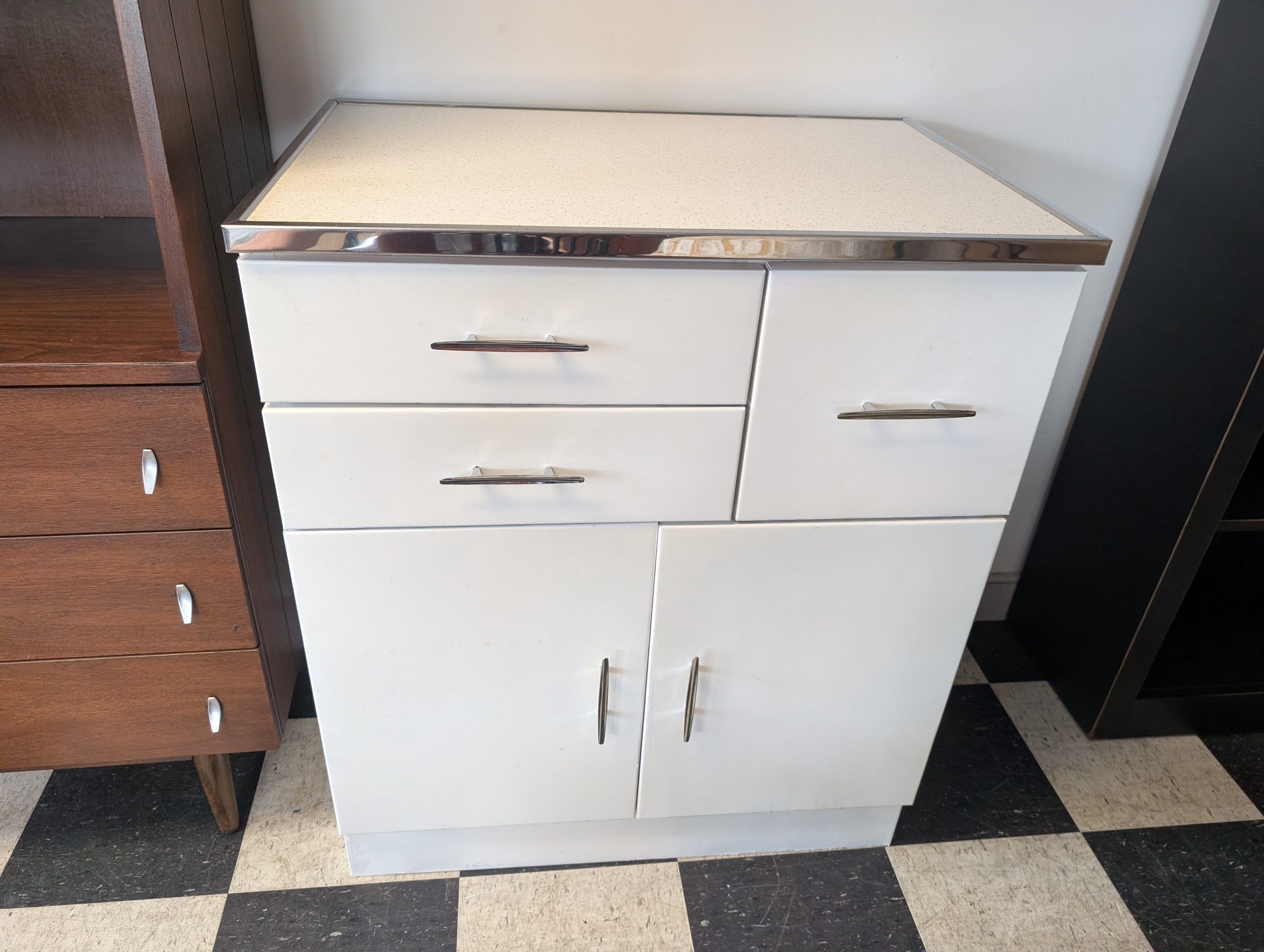 Vintage MCM Metal Cabinet
