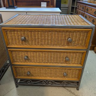 Wicker & Metal Chest of Drawers