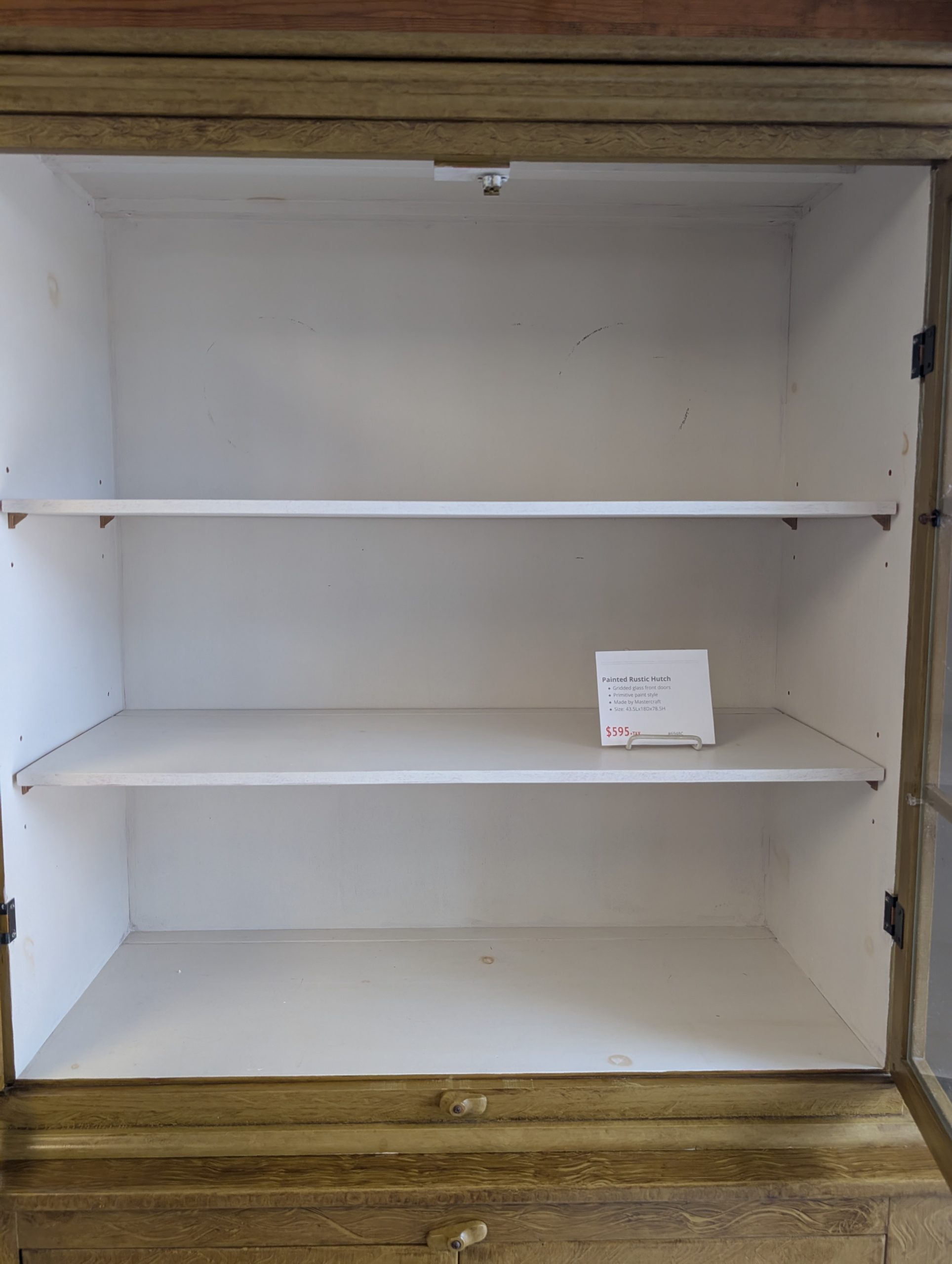 Painted Rustic Hutch - Image 3