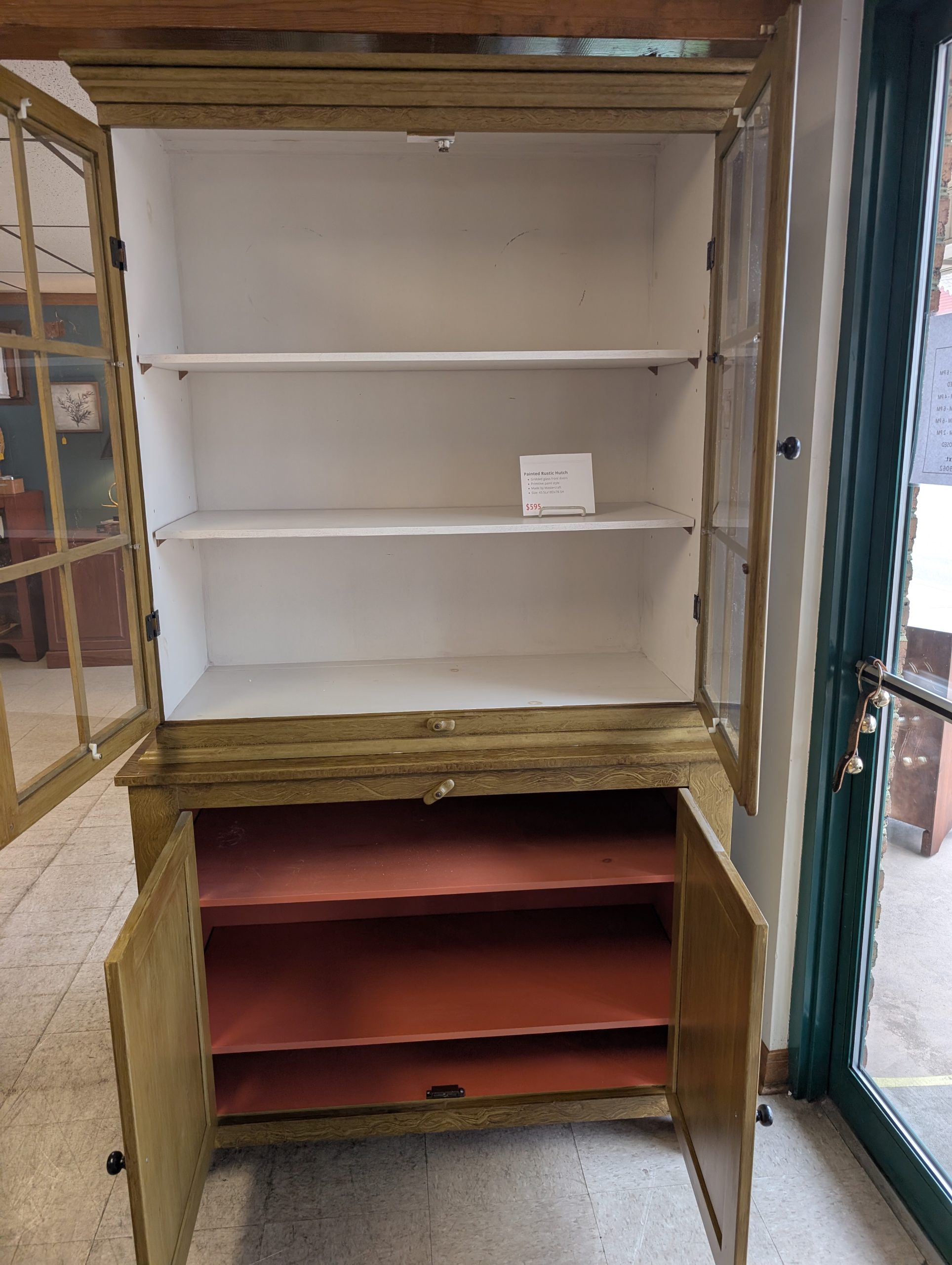 Painted Rustic Hutch - Image 2