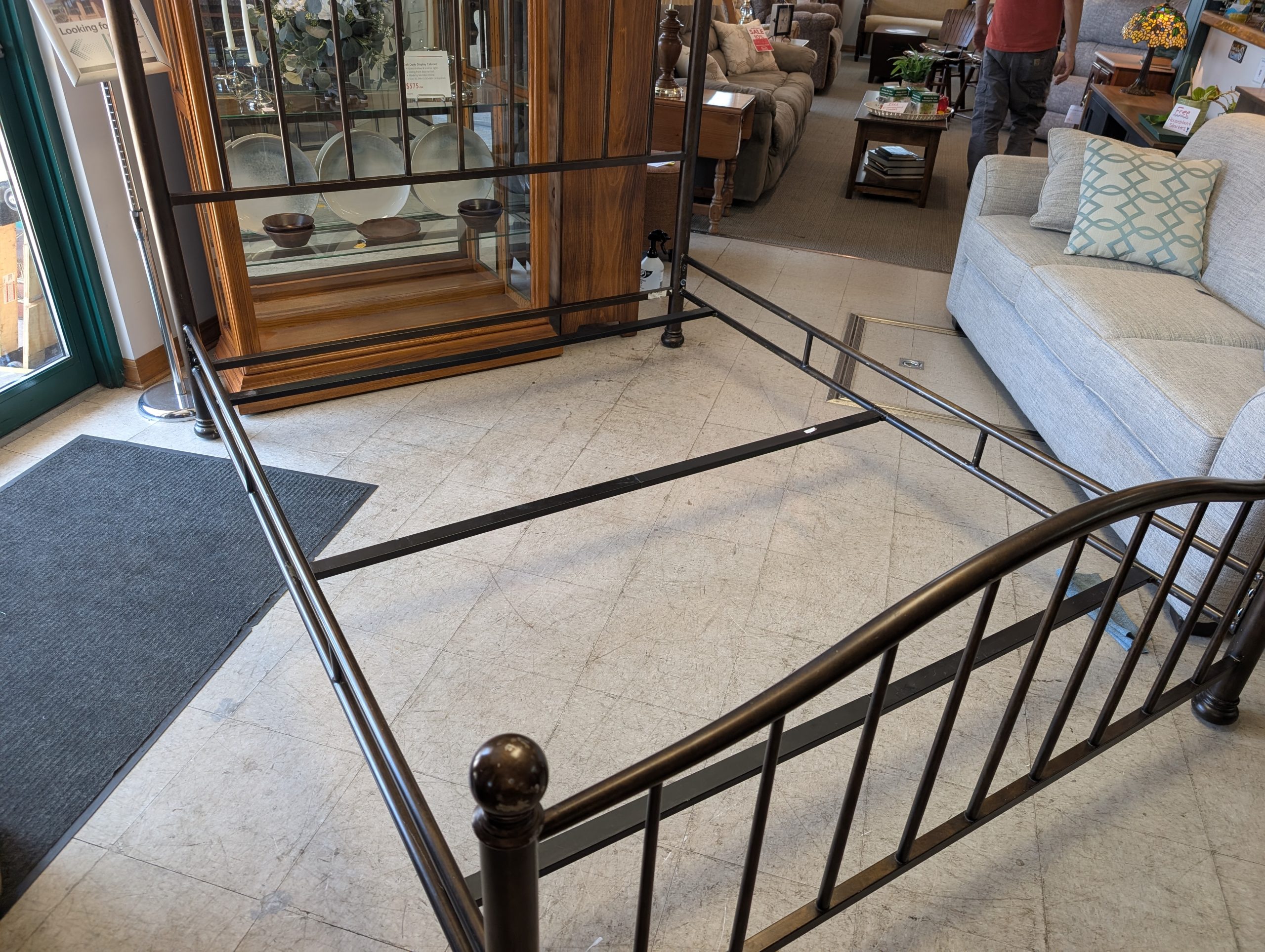 Brown Metal Queen Bed - Image 2