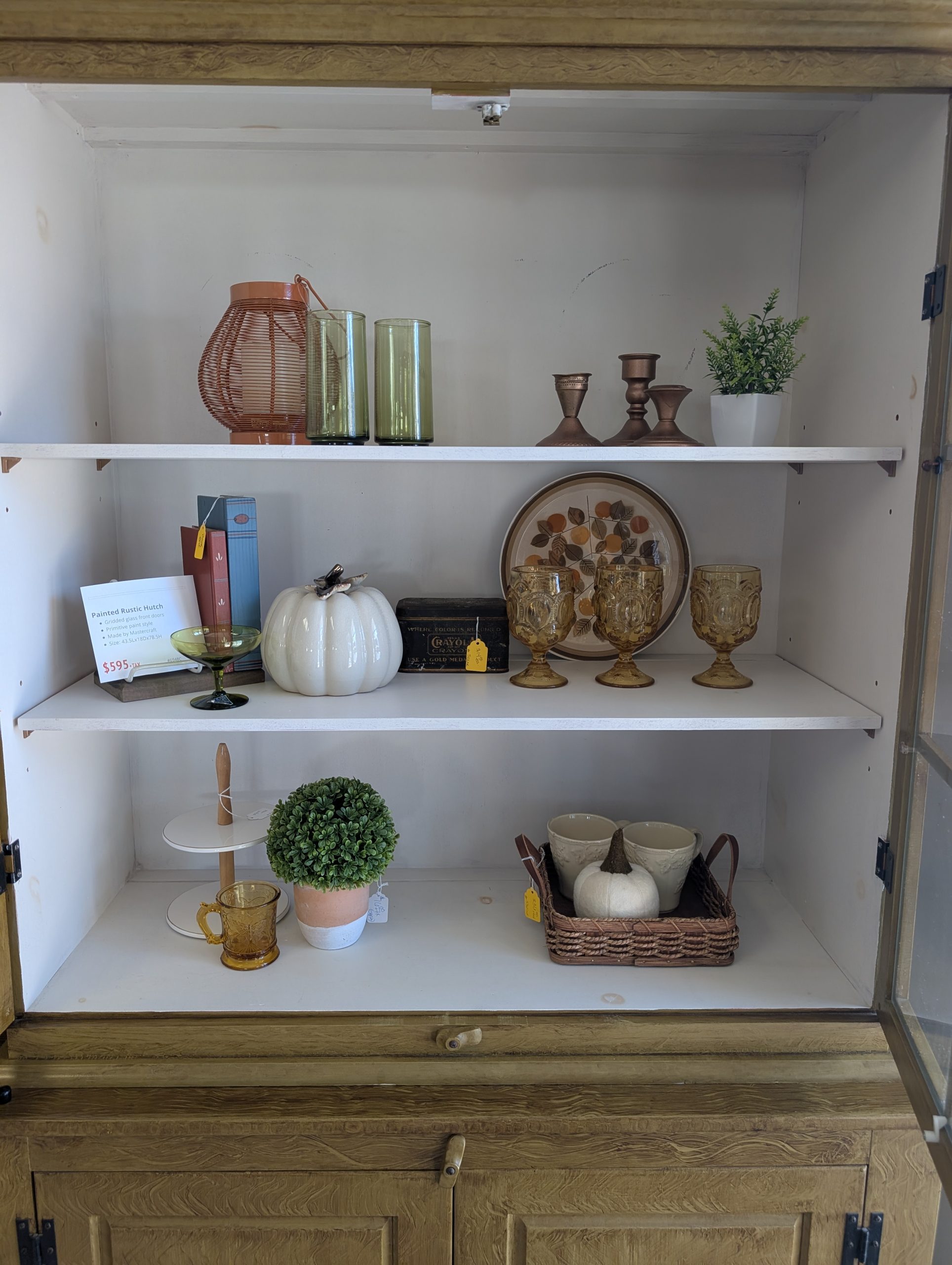 Painted Rustic Hutch - Image 2