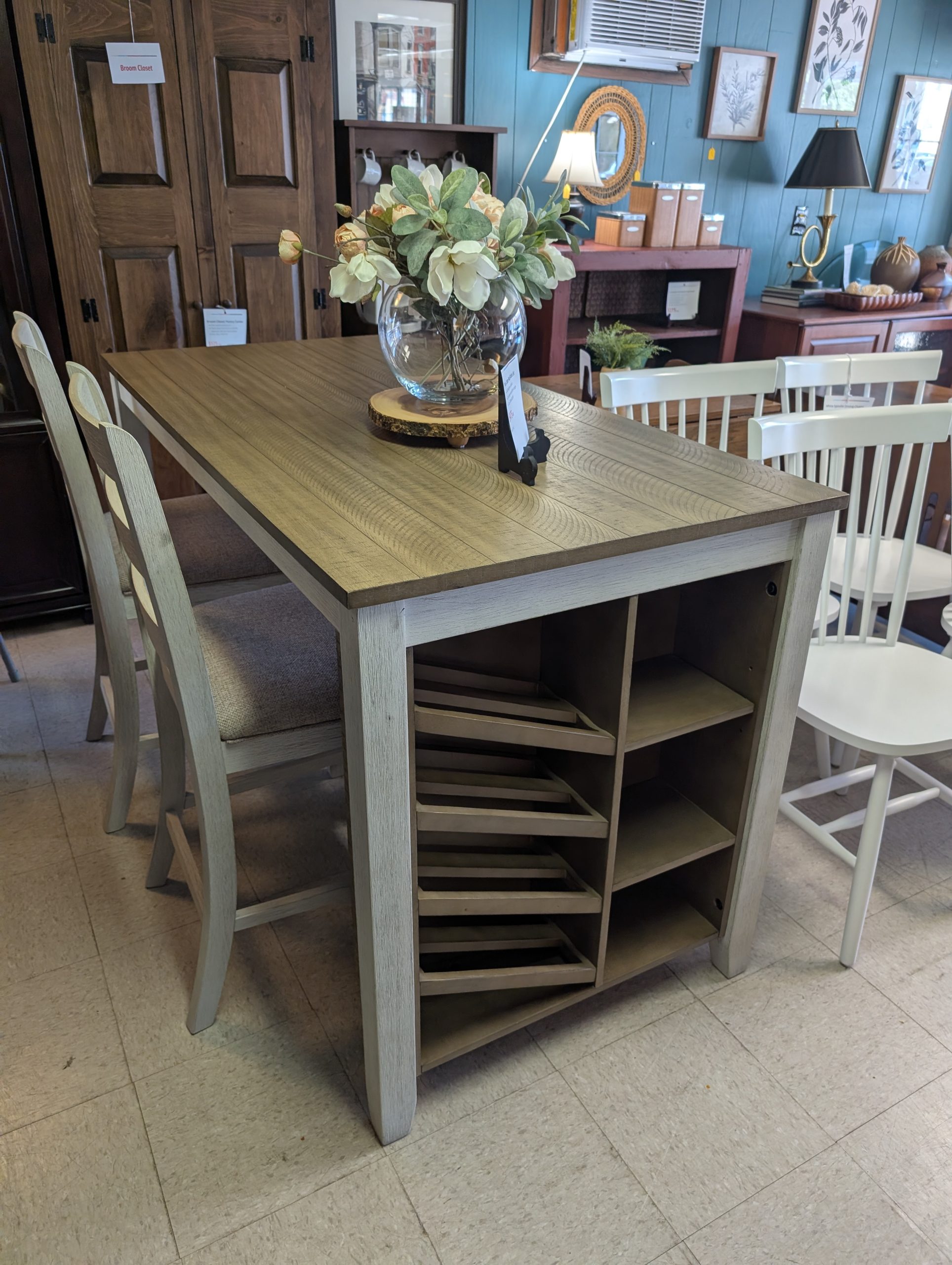 Two Tone Pub Table Set - Image 2