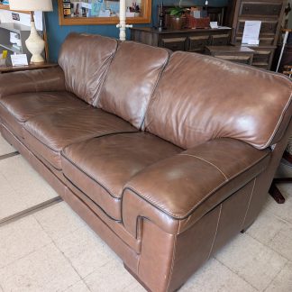 Chocolate Brown Top Grain Leather Sofa