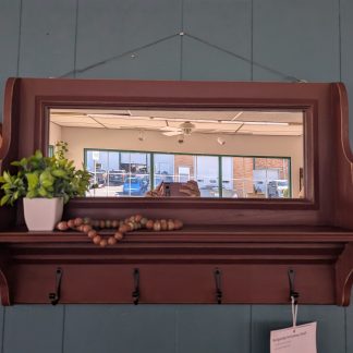 Burgundy Entryway with Mirror