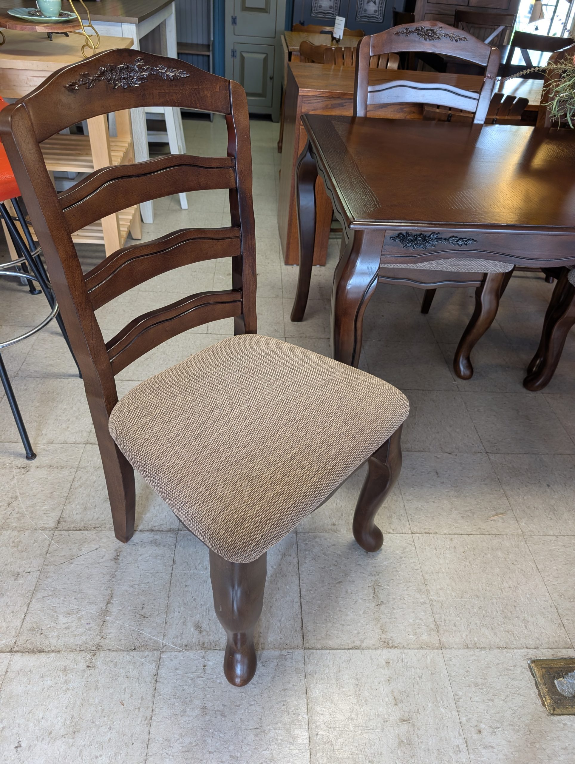 Warm Brown Table & Chair Set - Image 2