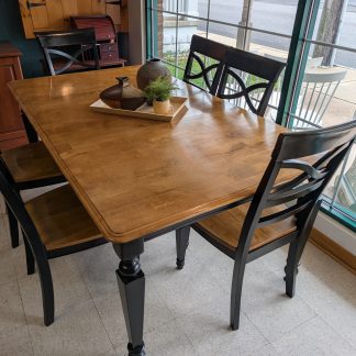 Two Tone Table & Chair Set with Leaf
