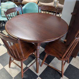 Dark Brown Table with 4 Chairs