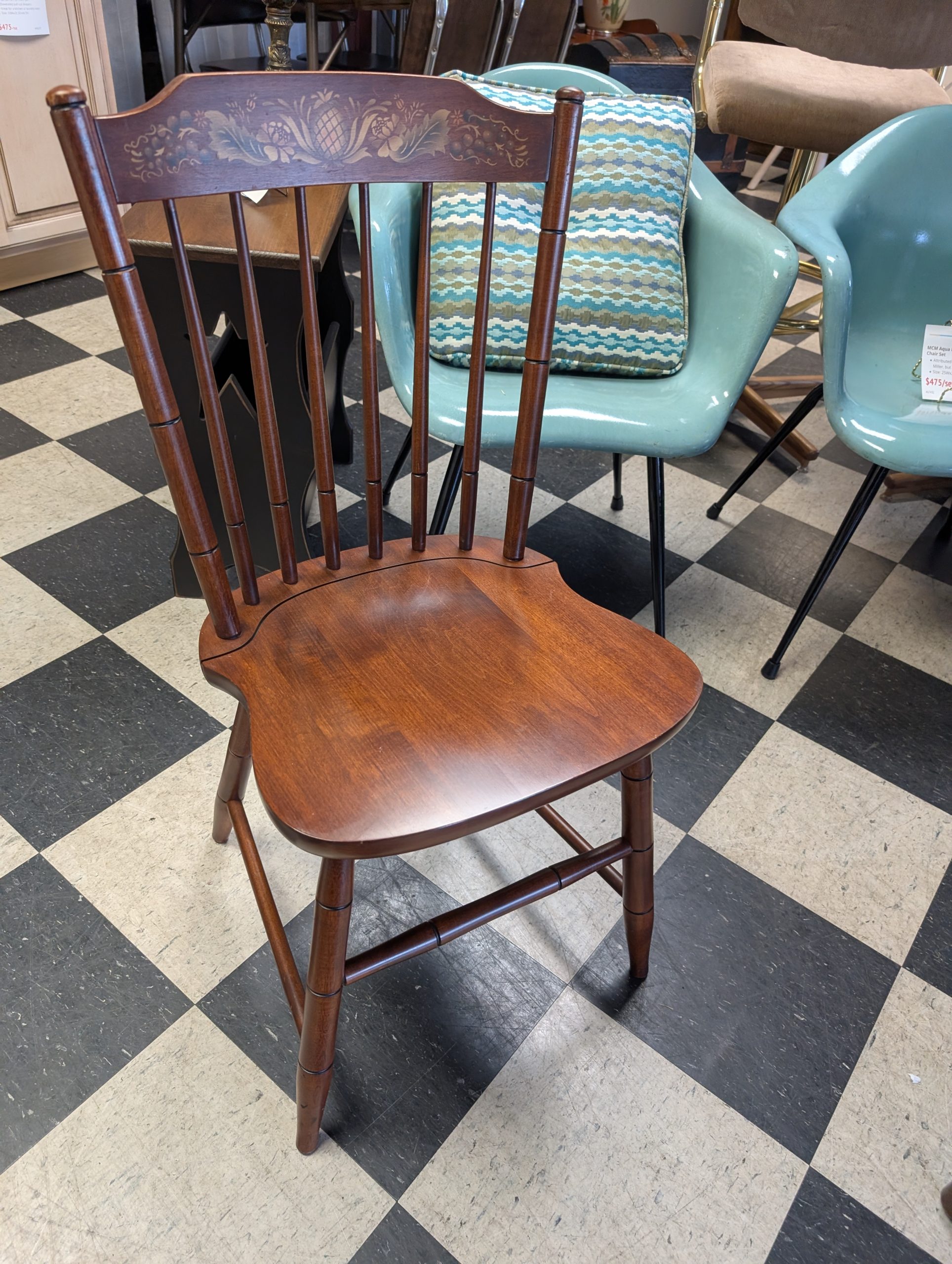 Dark Brown Table with 4 Chairs - Image 2