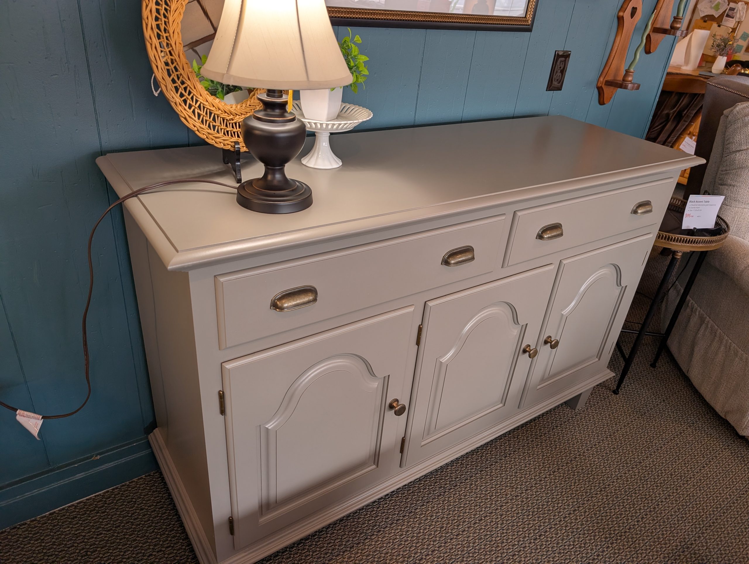 Warm Grey Painted Buffet - Image 2