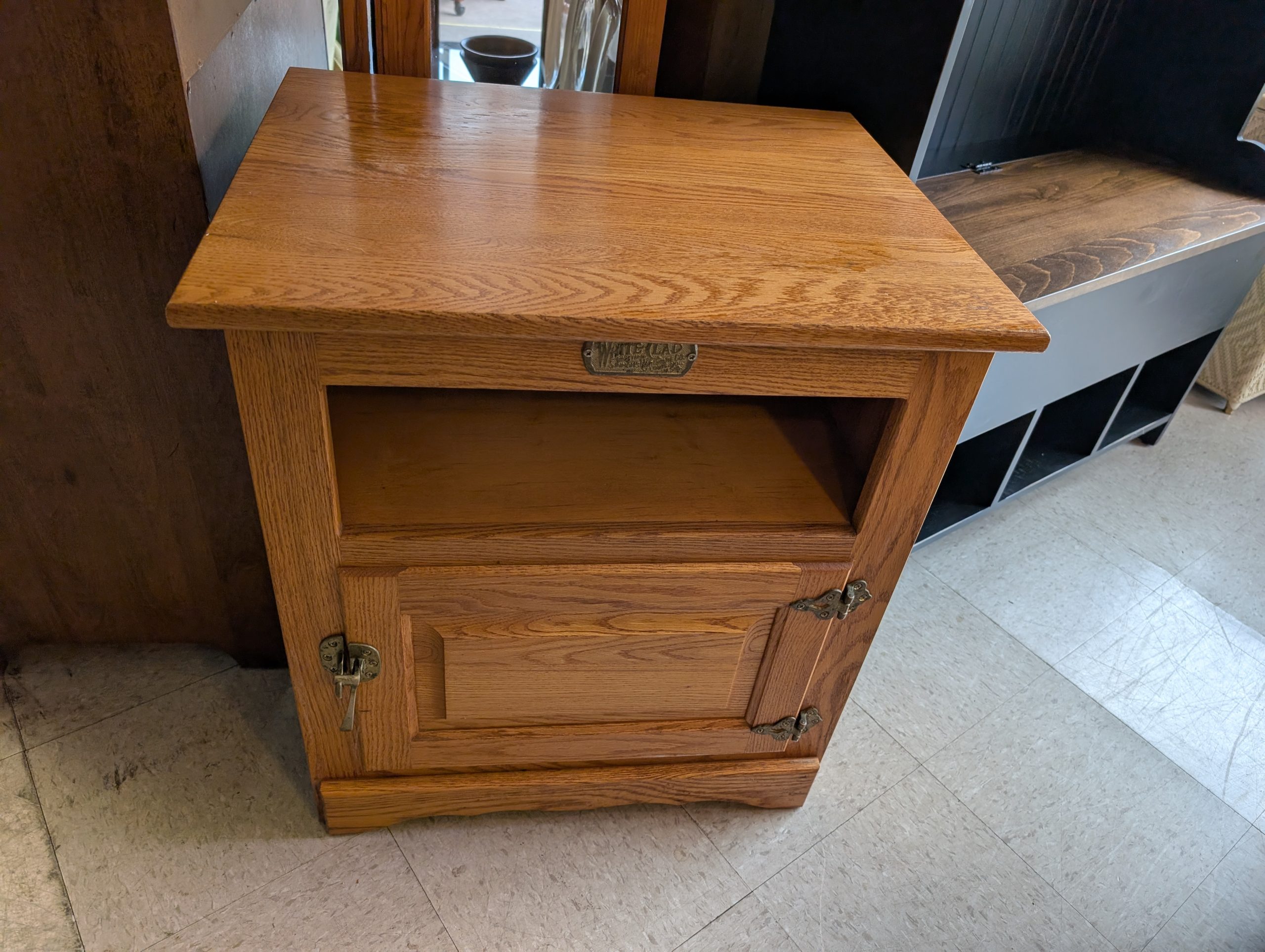 White Clad Oak Cabinet