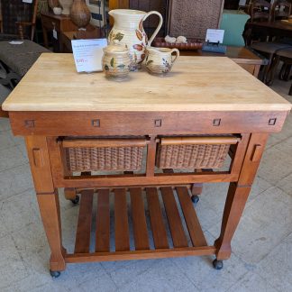 Burgundy Kitchen Island