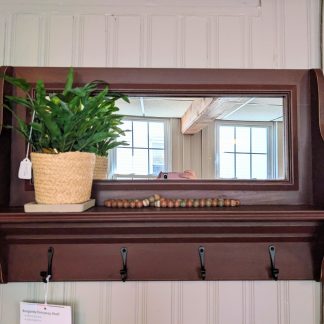 Burgundy Entryway with Mirror