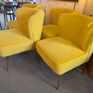 Yellow Accent Chair Set of 2