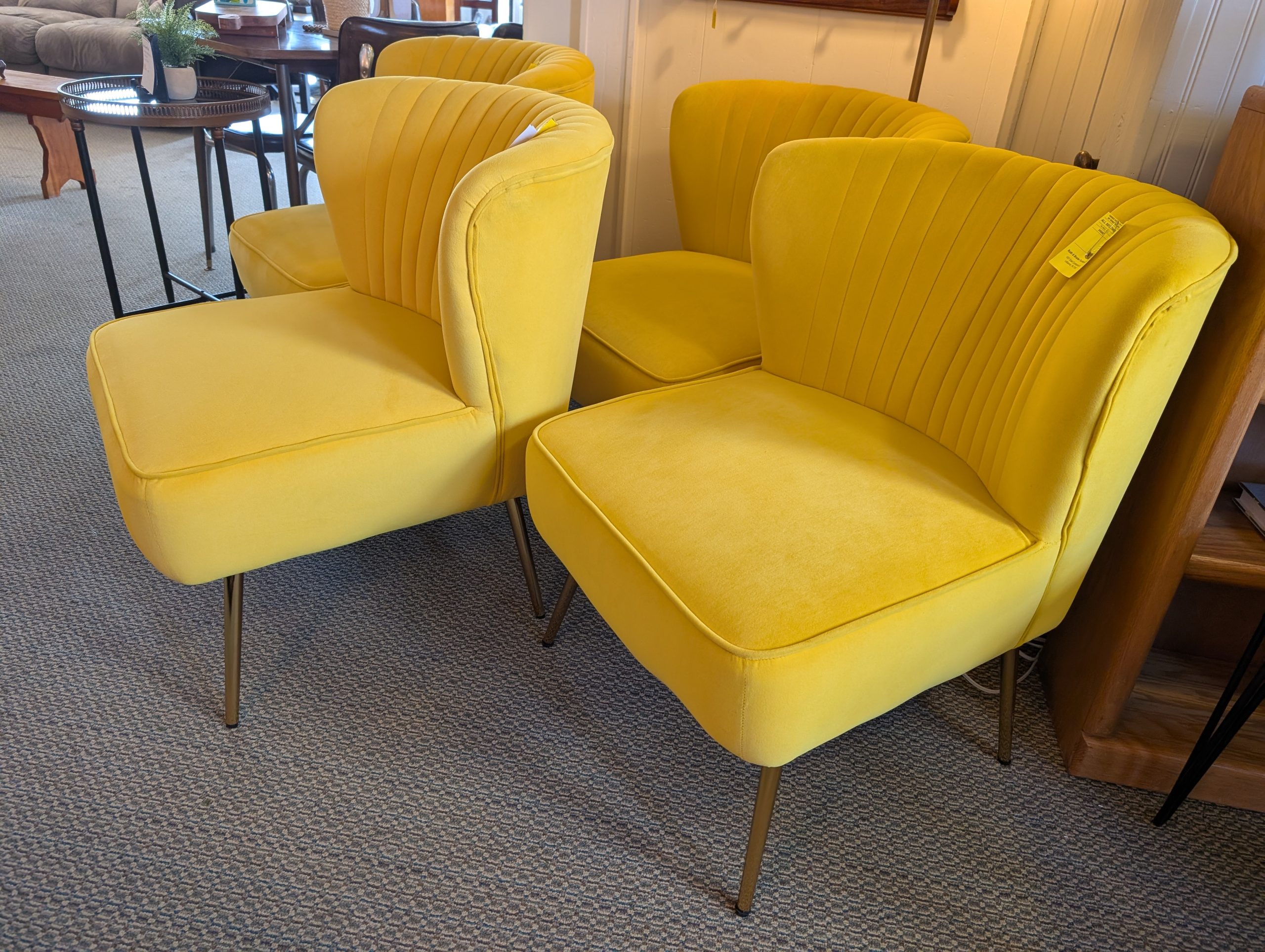Yellow Accent Chair Set - Image 2