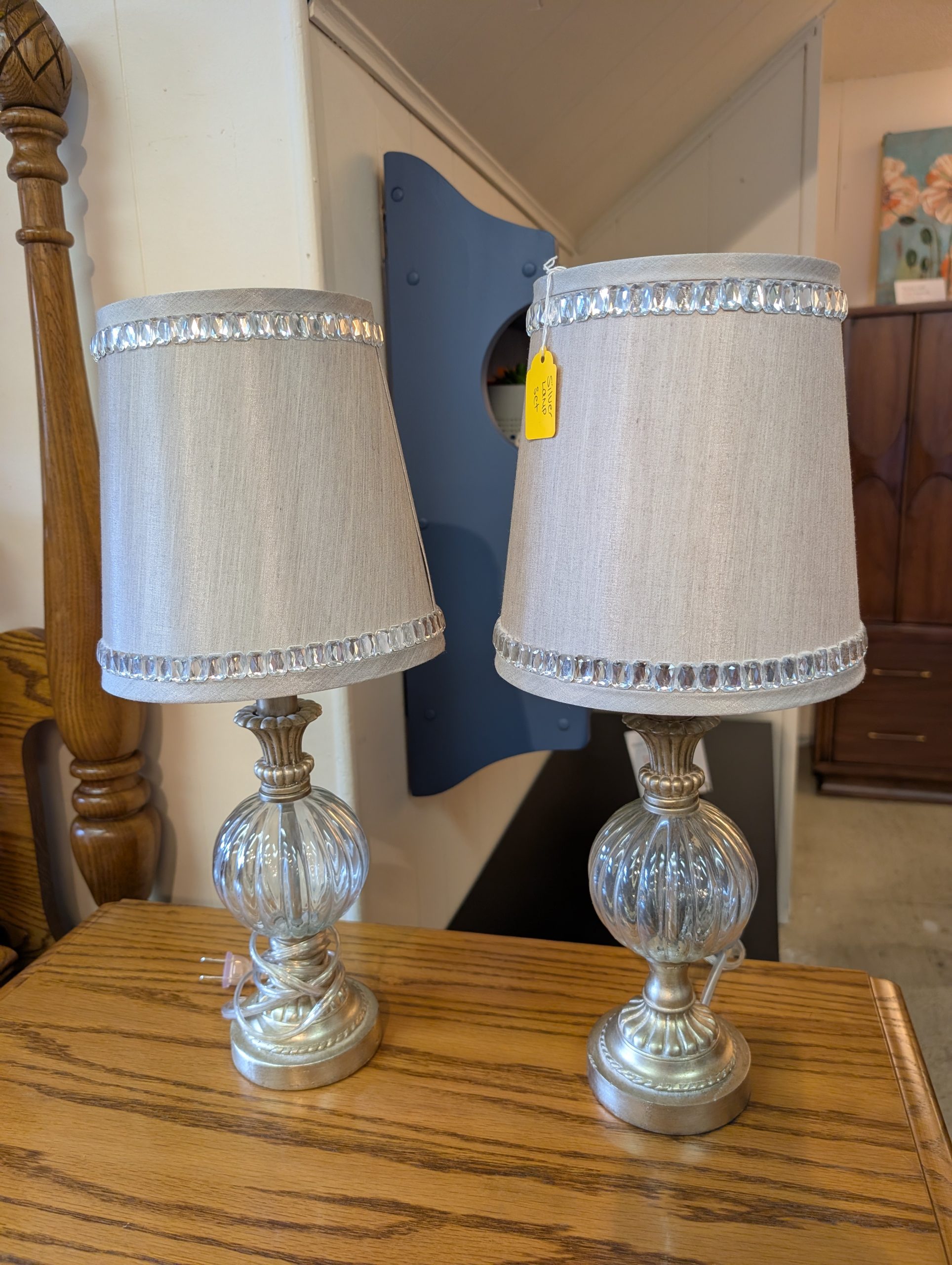 Silver Lamp Set