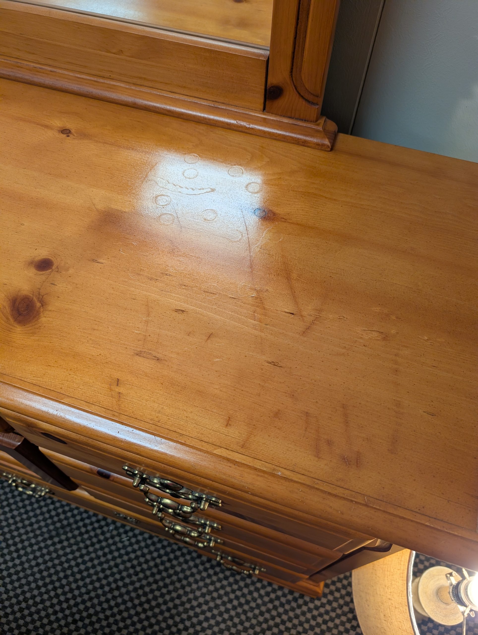 Queen Size Pine Bedroom Set - Image 5