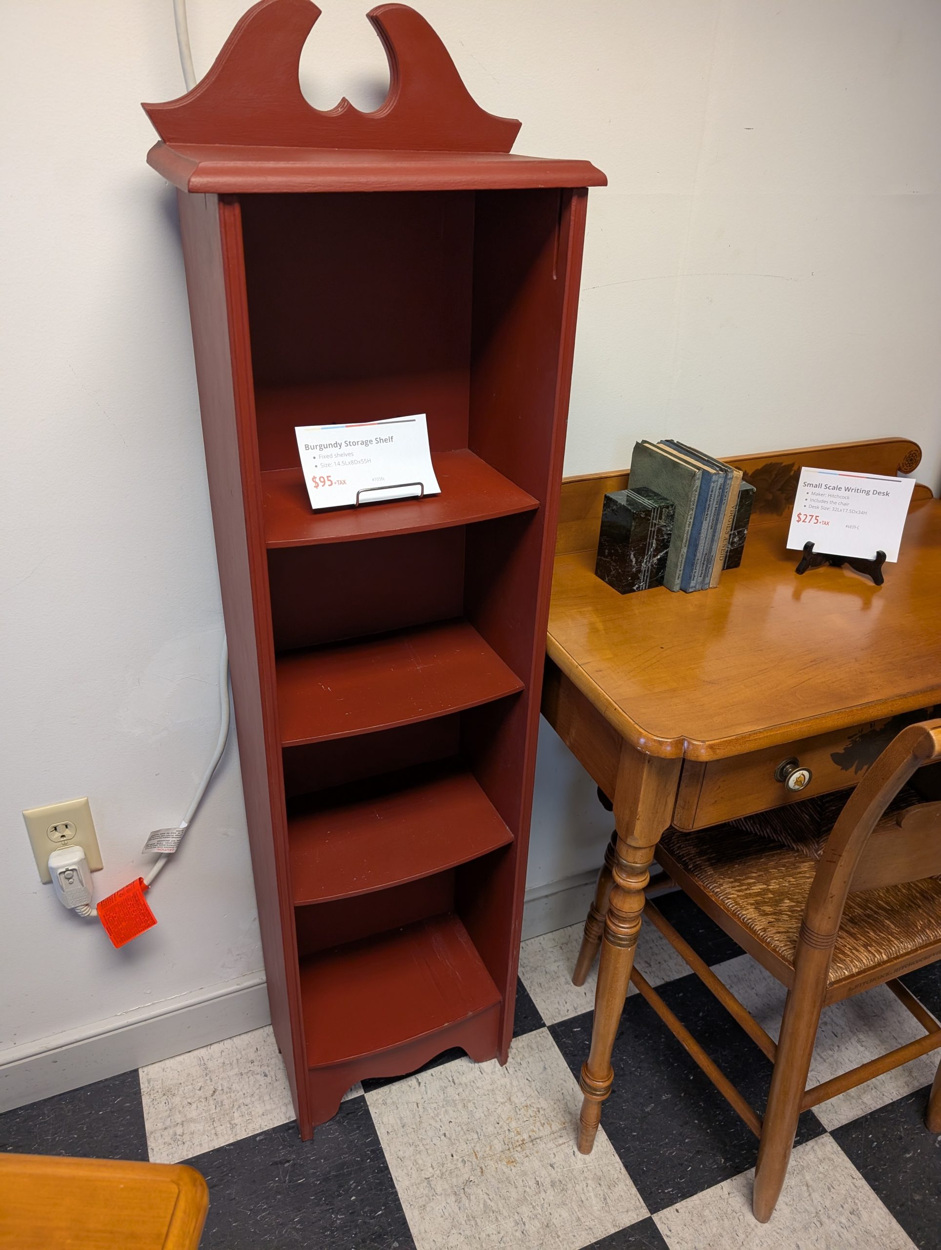 Burgundy Storage Shelf
