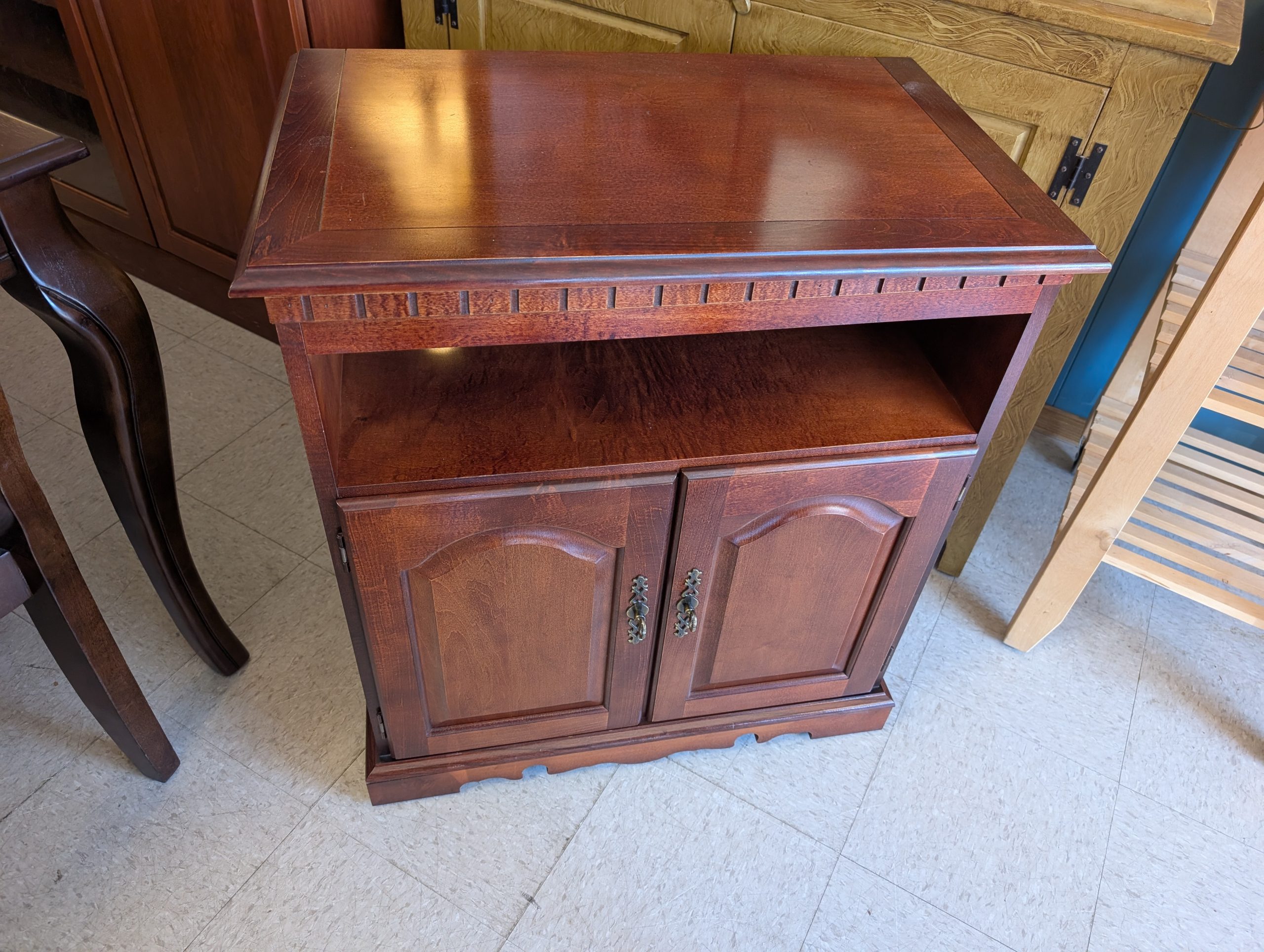 Cherry Microwave Cart