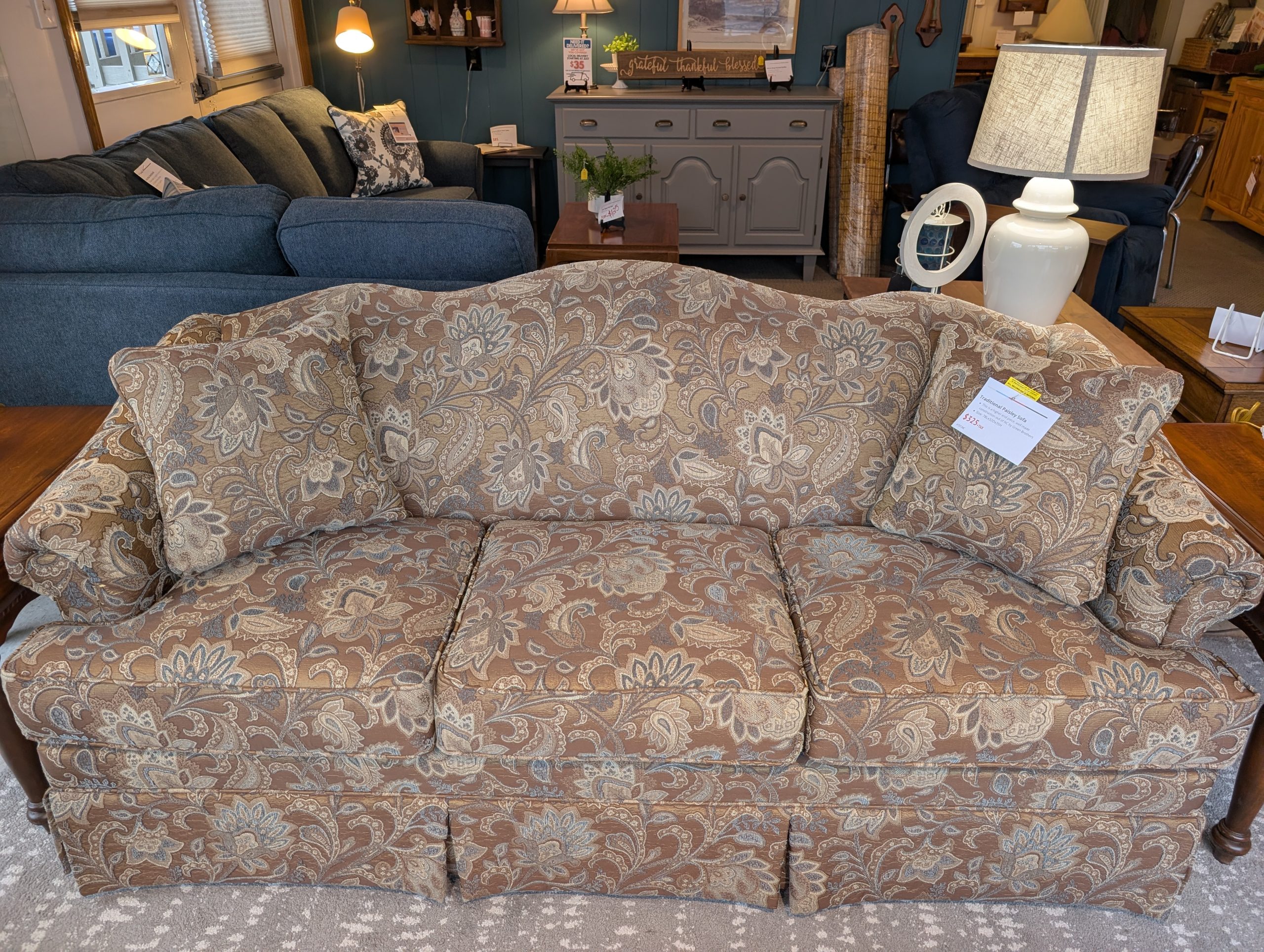 Traditional Paisley Sofa