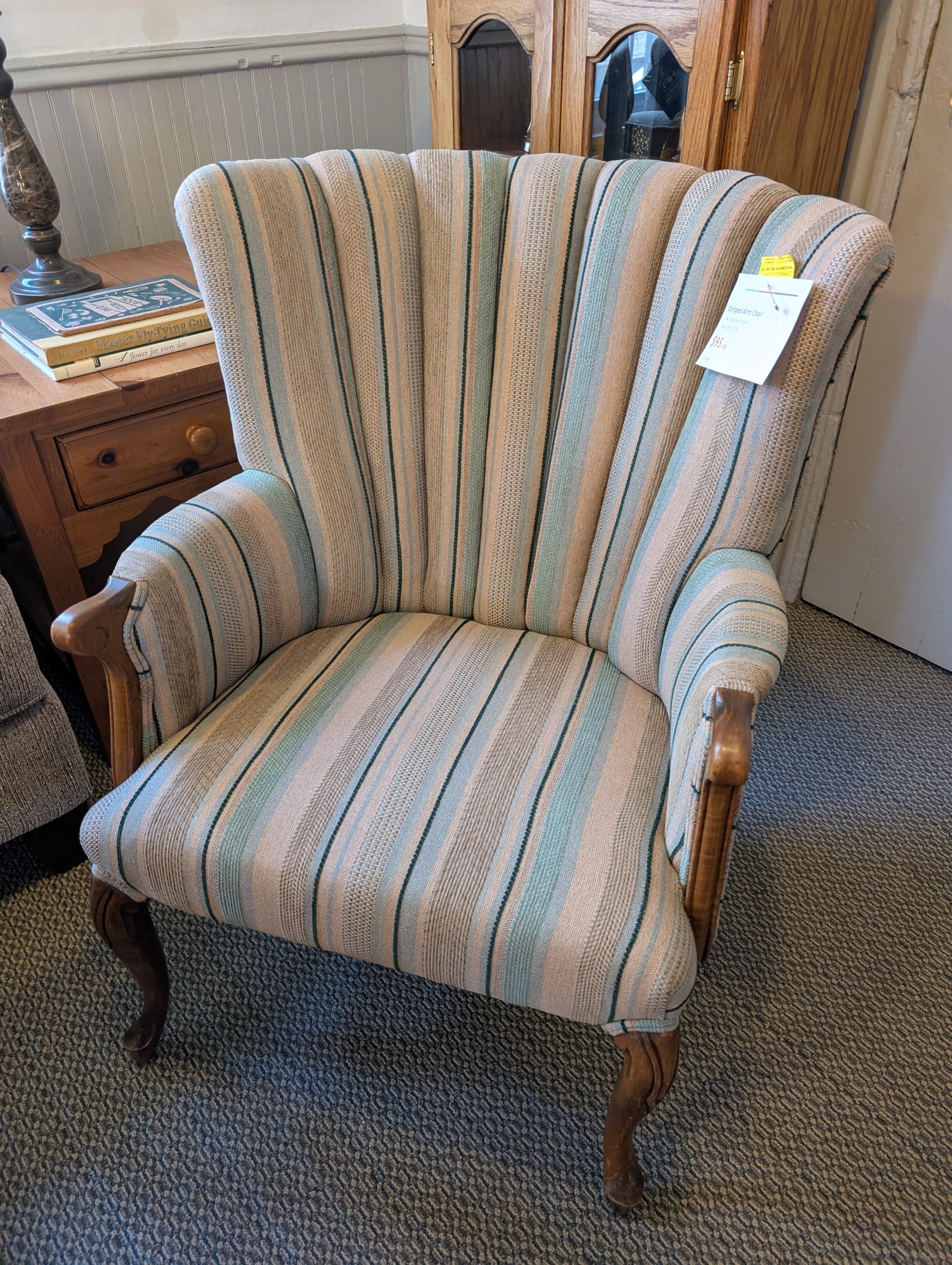 Striped Accent Chair