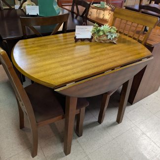 Brown Drop Leaf Table Set