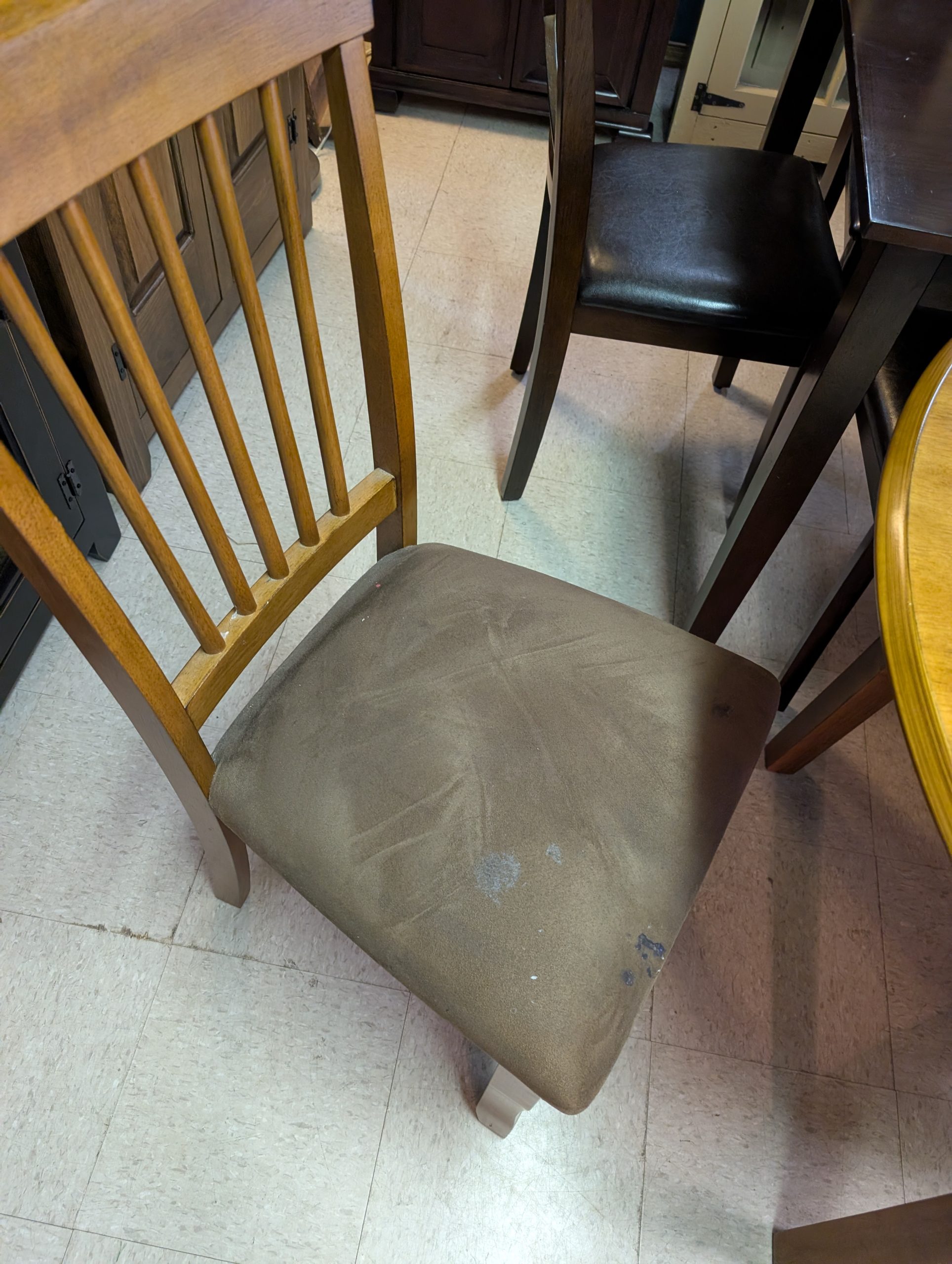 Brown Drop Leaf Table Set - Image 2