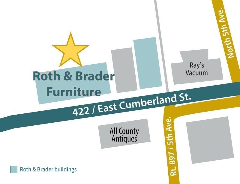Map to Roth & Brader Furniture