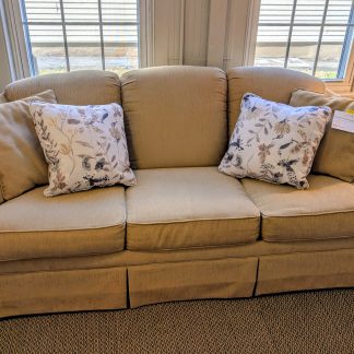 Curved Beige Flexsteel Sofa