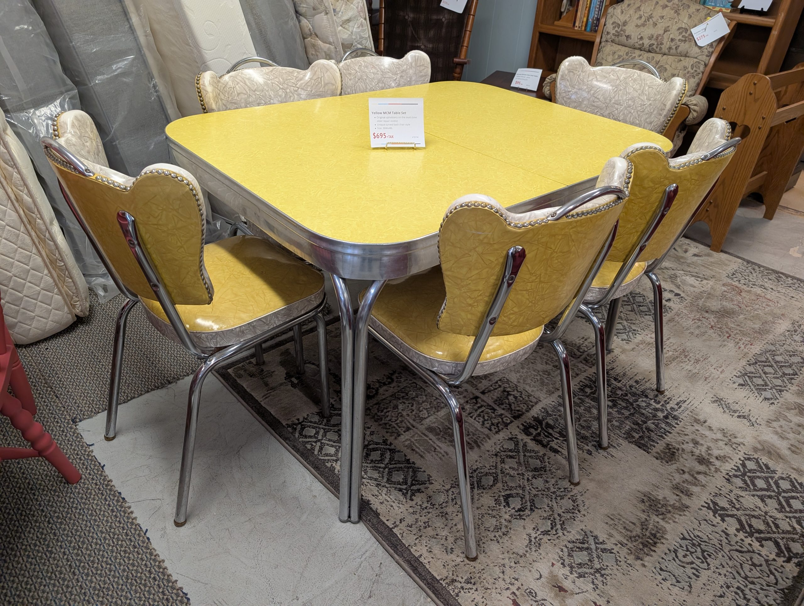Yellow MCM Table & Chair Set