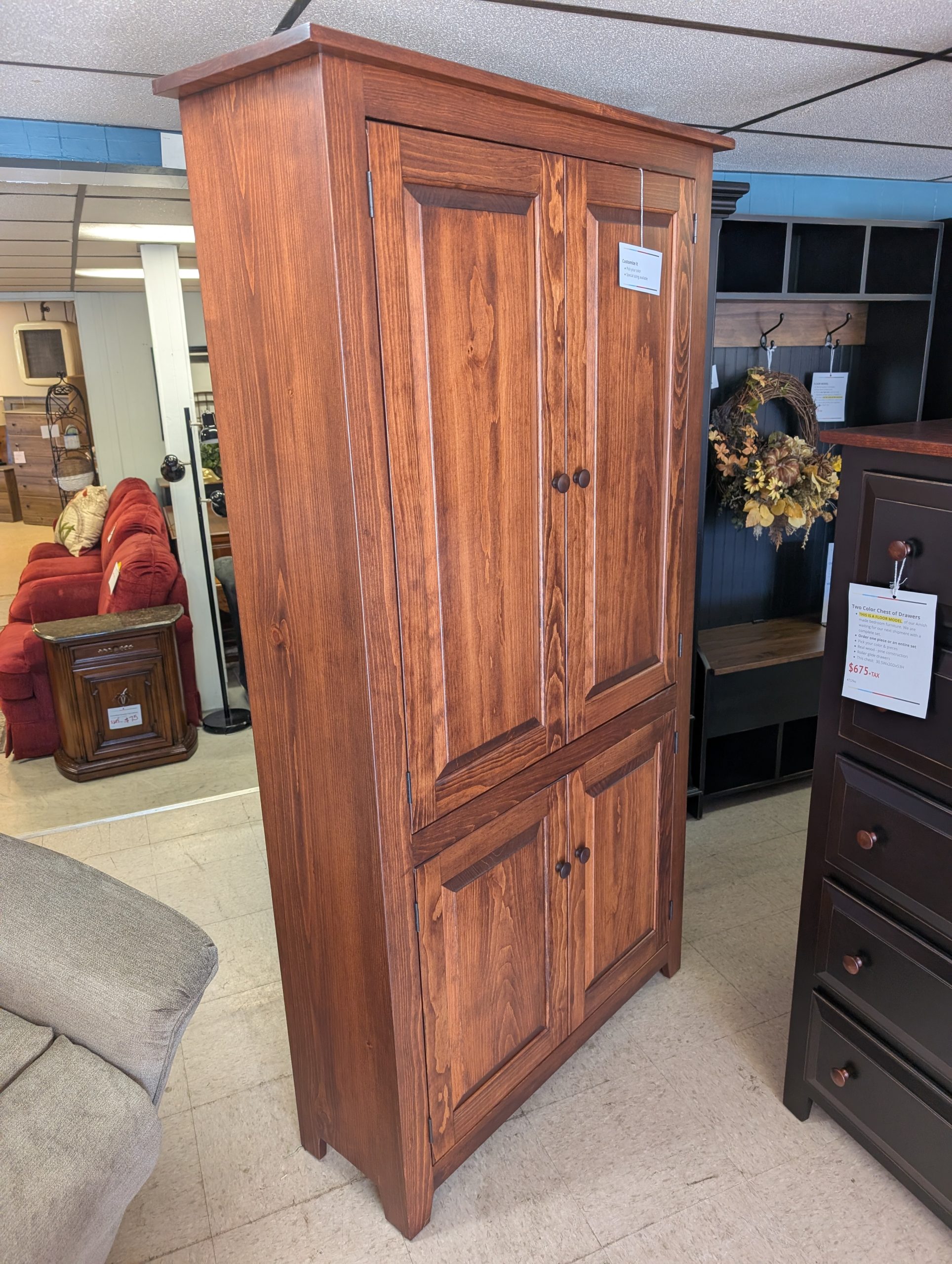 Harvest Brown Pantry Cabinet - Image 3